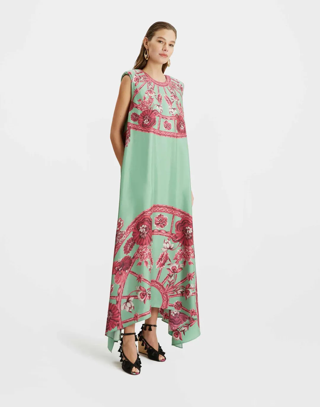 La DoubleJ Zodiac Placee Acquamarine in Silk Twill San Carlo Dress AU 10 for rent on The Volte - main image