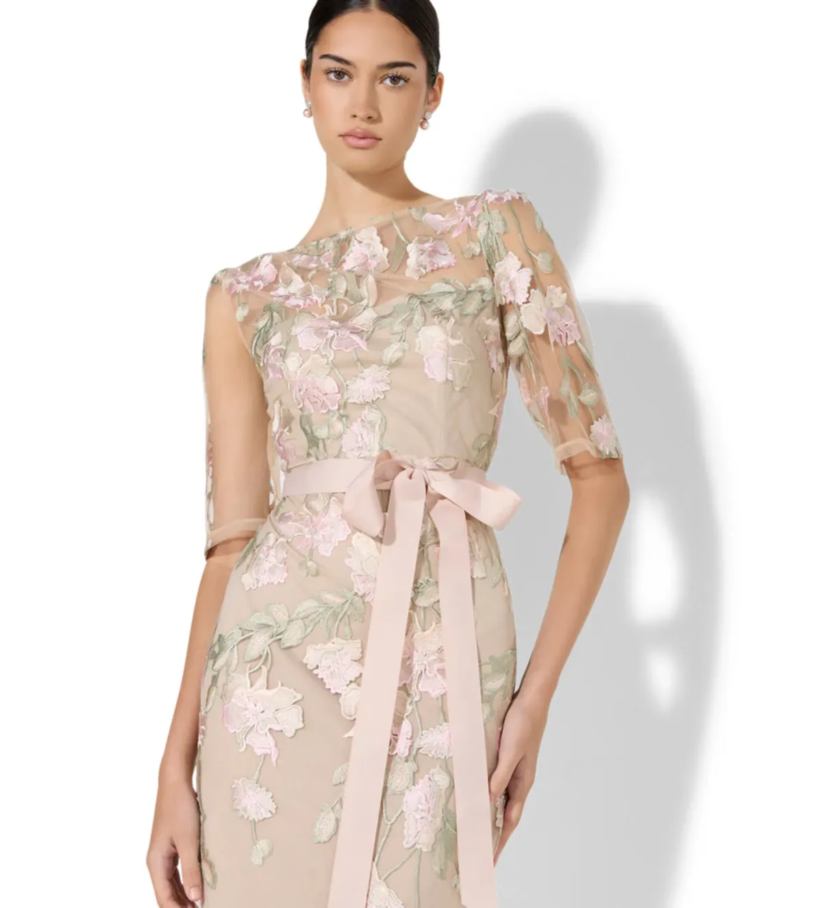 Montique Raya Embroidered Gown Pink Size AU 16 - Image 4