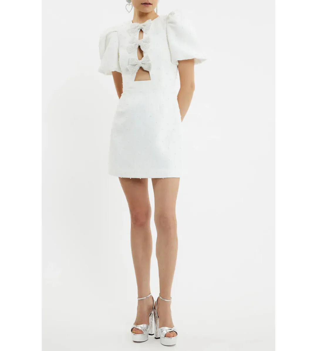 Rebecca Vallance Bridal Ophelia Mini Dress White Size AU 8 for rent on The Volte - main image