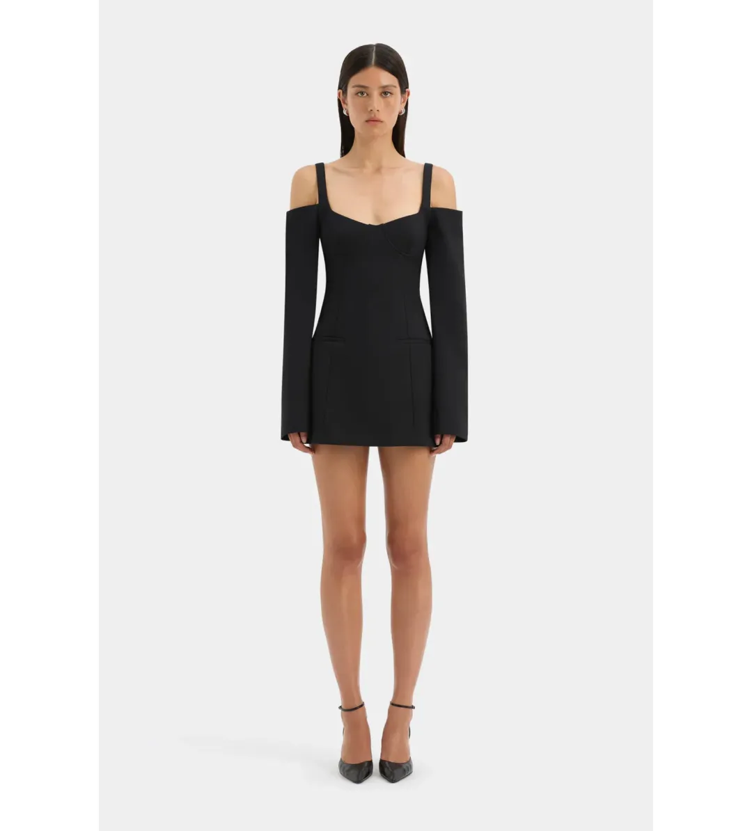Sir Sandrine Long Sleeve Mini in Black Size AU 6 for rent on The Volte - main image