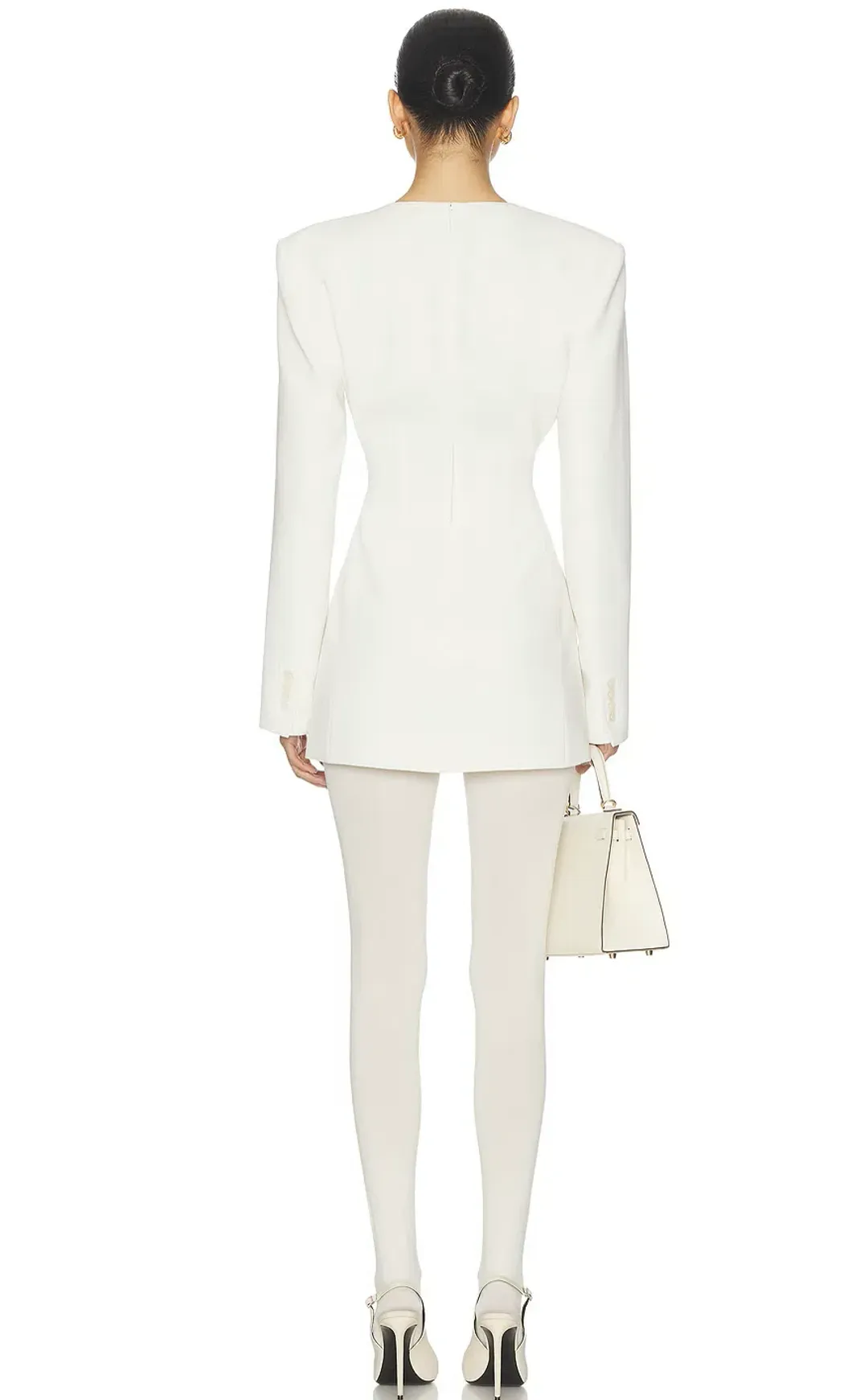 Helsa The Heavy Crepe Suit Mini Dress White Size XS / 6 for rent on The Volte - main image