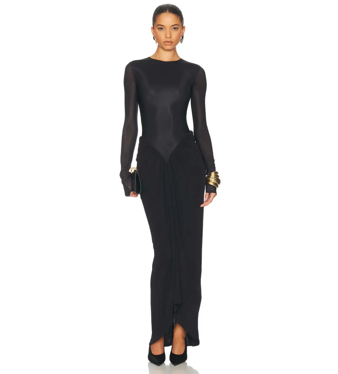 Helsa The Margot Dress Black Size XS / AU 6 - 8 for rent on The Volte - main image