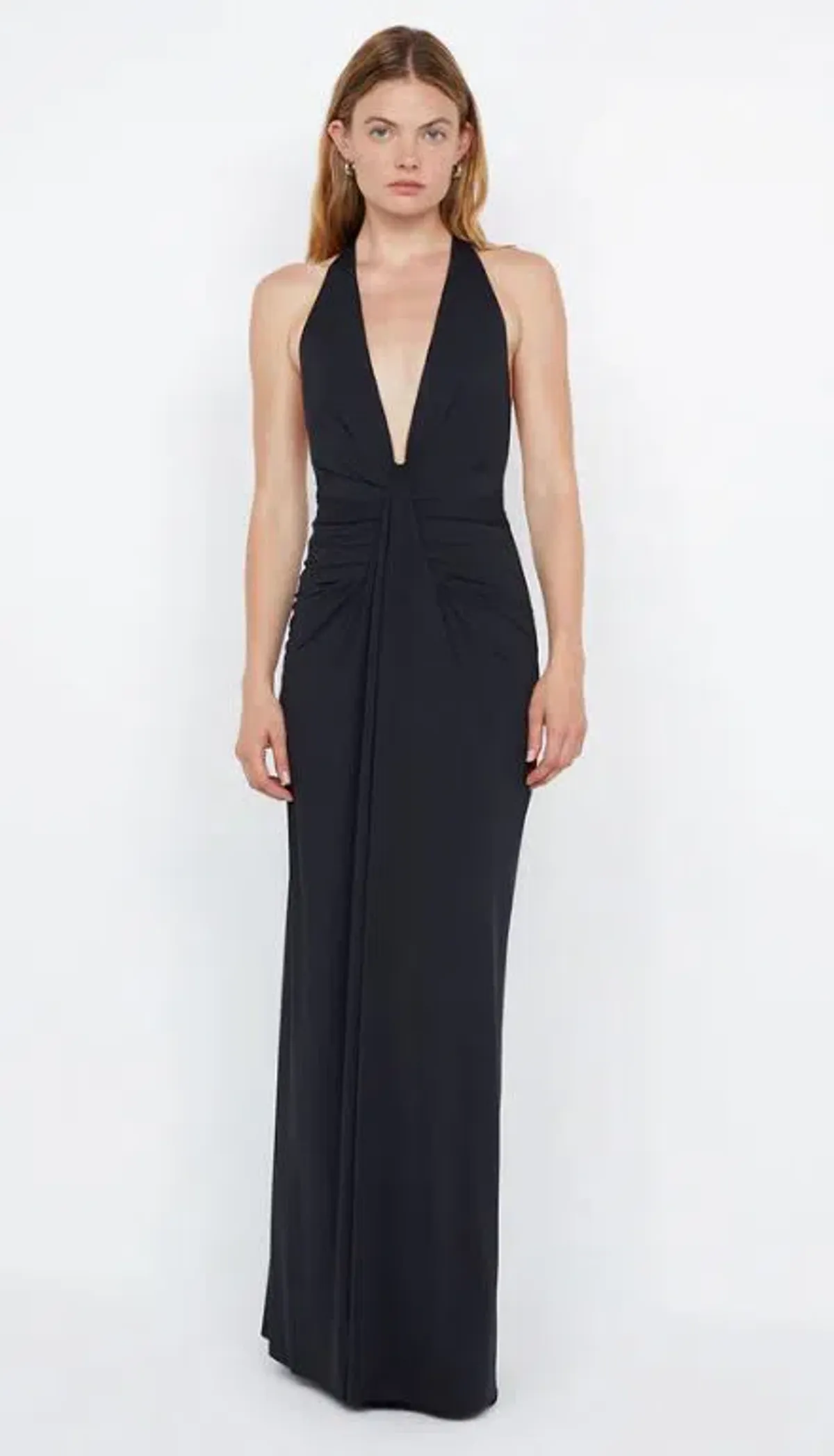 Bec and Bridge Tillie Drape Maxi Dress Black Size AU 10 - Image 1