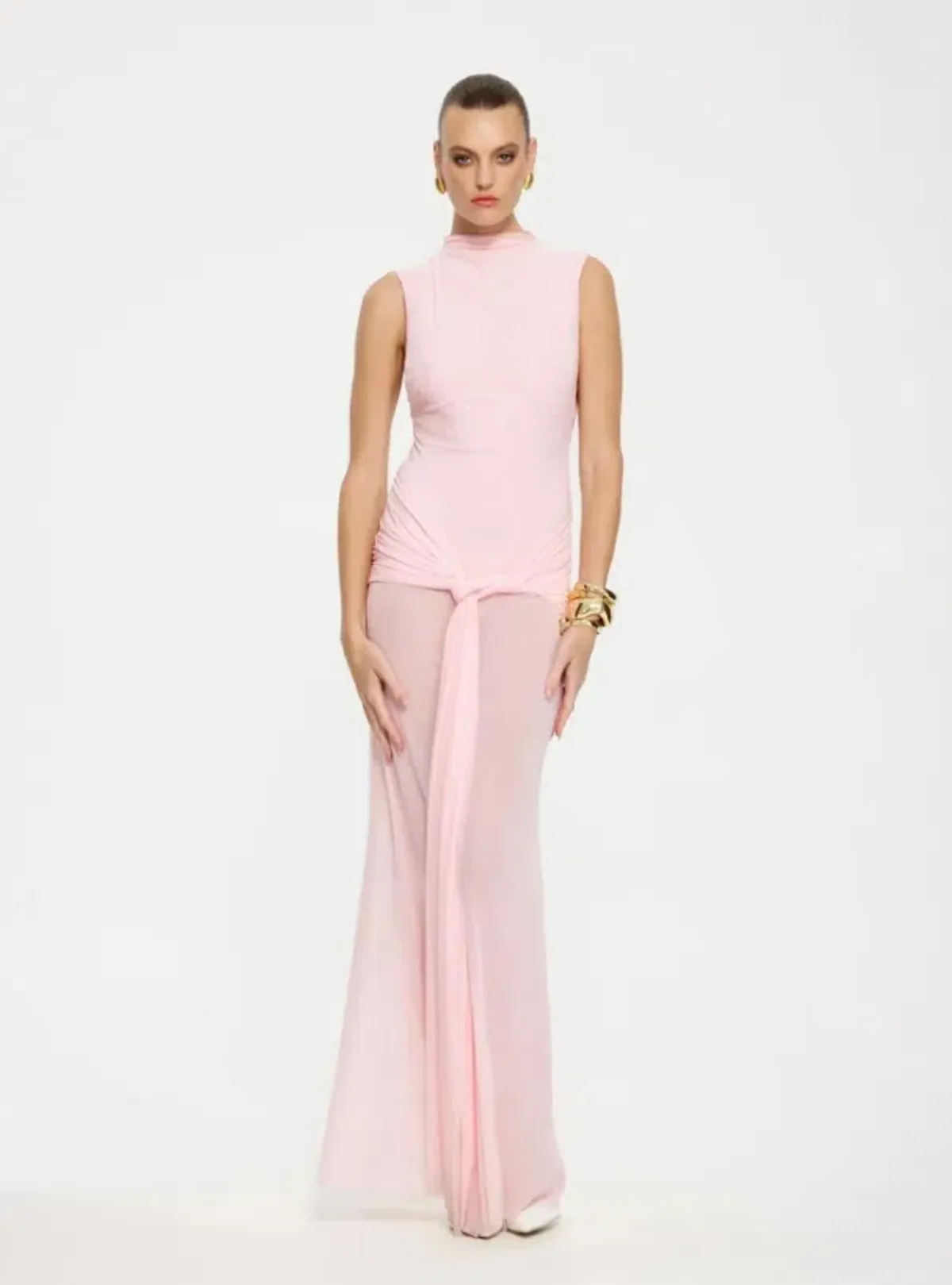 Effie Kats Roza Maxi Dress Petal Pink Size AU 10 - Image 1
