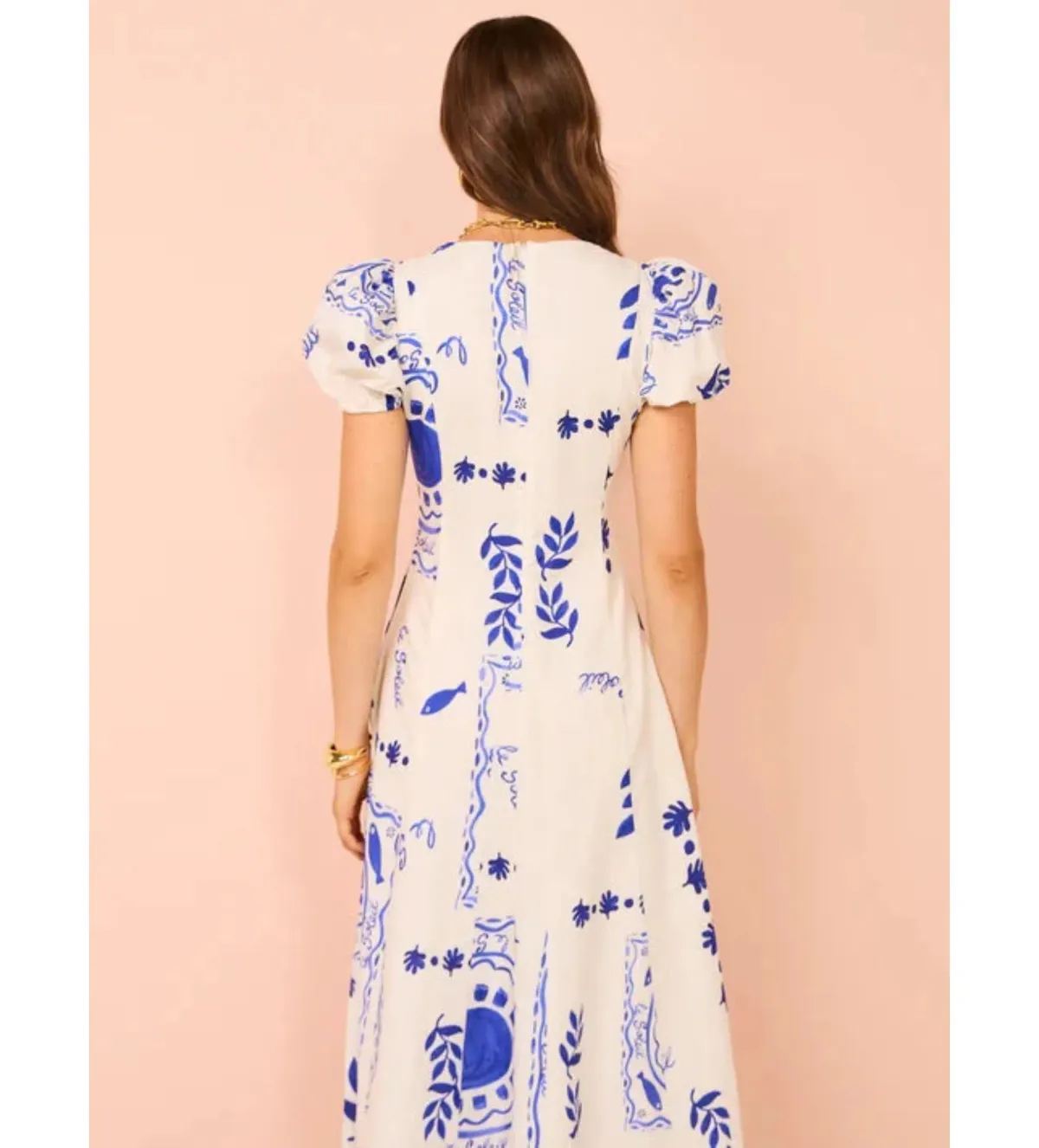 By Nicola S/S Wavy Maxi Dress in Le Soleil Size 8 - Image 4