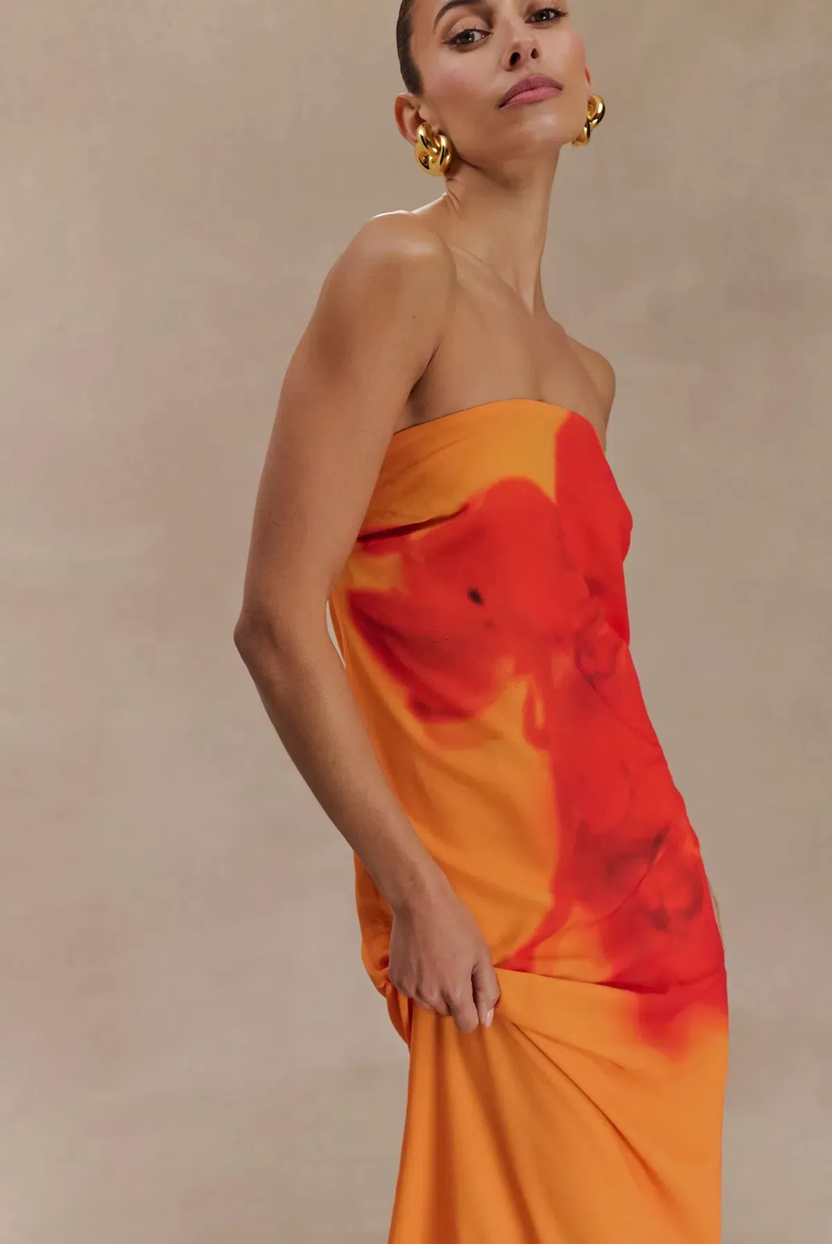 Meshki Amaya Gown Koi Orchid Print Size 10 - Image 3