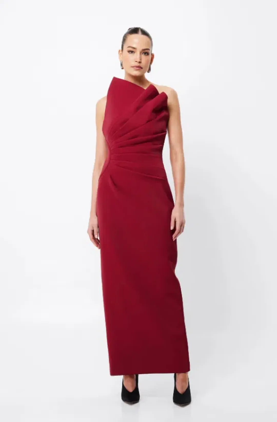 Mossmann Common Emotion Midi Crimson Dress in Red Size AU 10 for rent on The Volte - main image