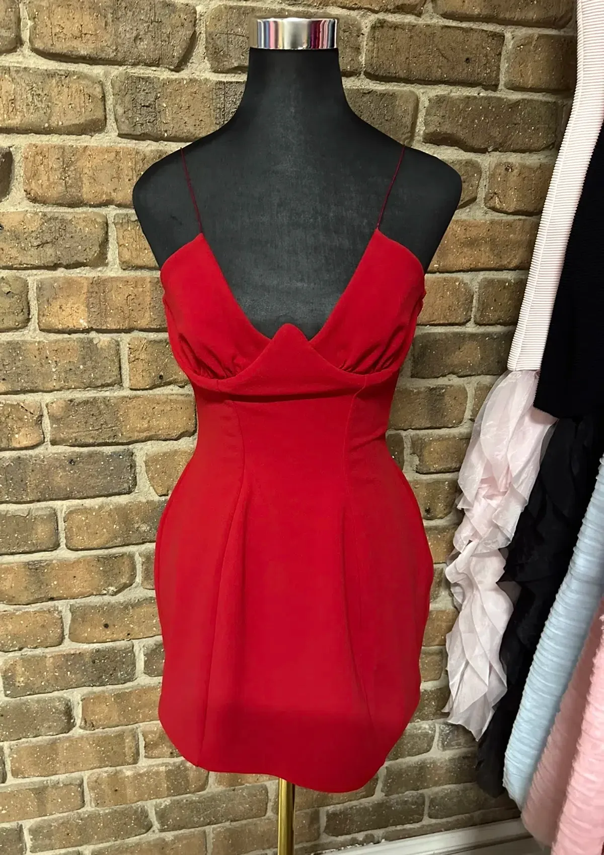 Natalie Rolt Maya Mini Size Red Dress Size 8 - Image 1