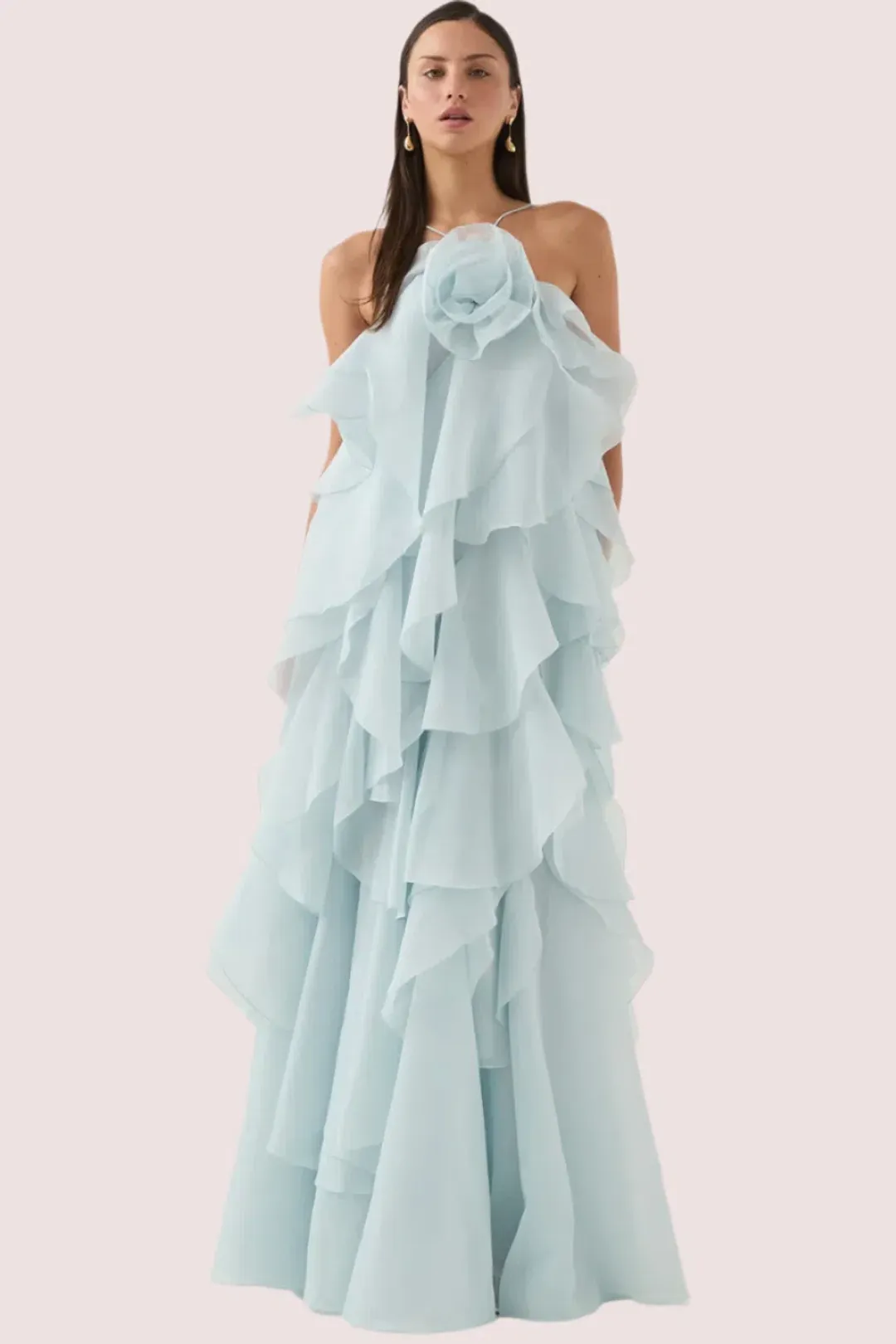 Aje Pandorea Blue Maxi Dress Size 8 for rent on The Volte - main image