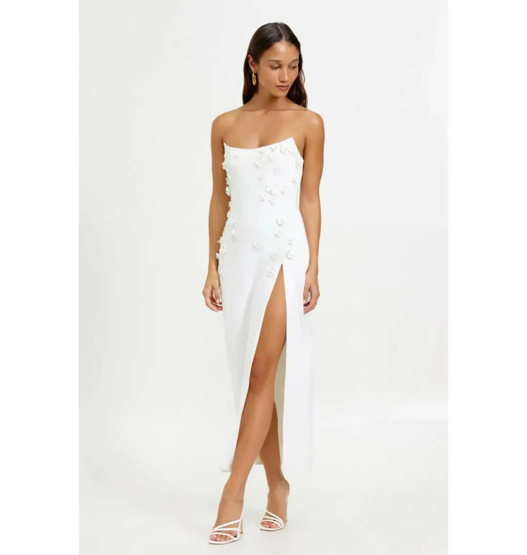 Lexi Blanca Dress Ivory Size AU 10  for rent on The Volte - main image