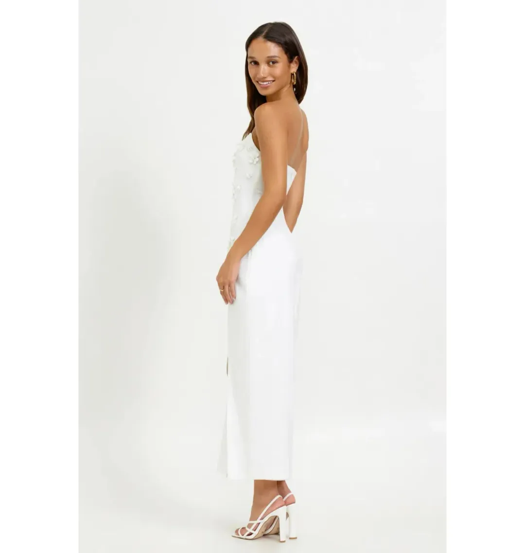 Lexi Blanca Dress Ivory Size AU 10  for rent on The Volte - main image