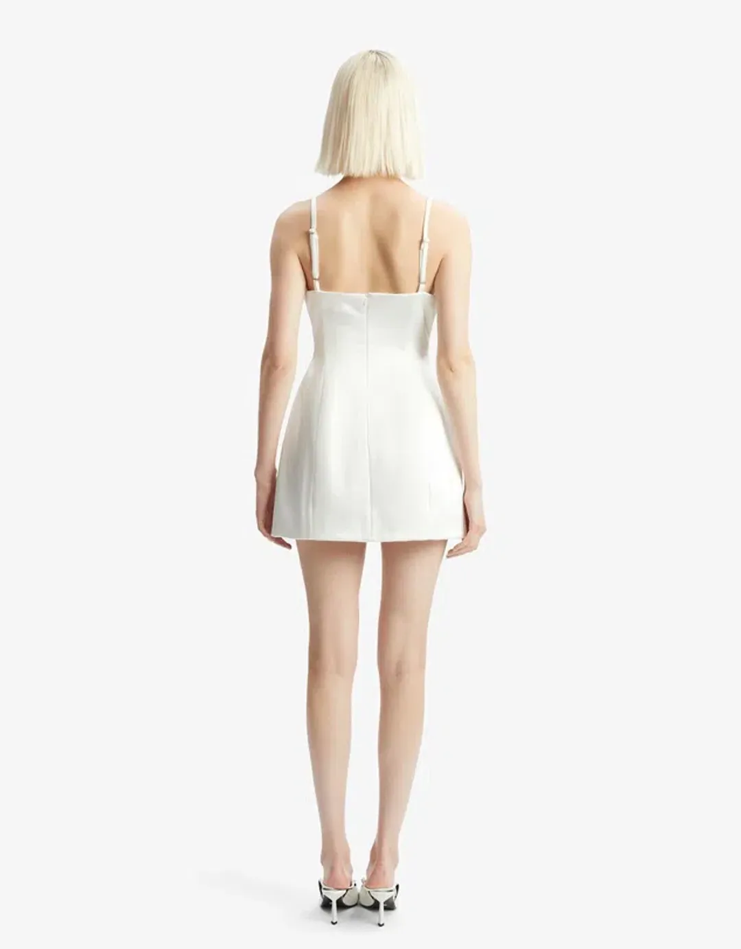 Bardot Marcello Hourglass Mini Dress White Size 8 for rent on The Volte - main image