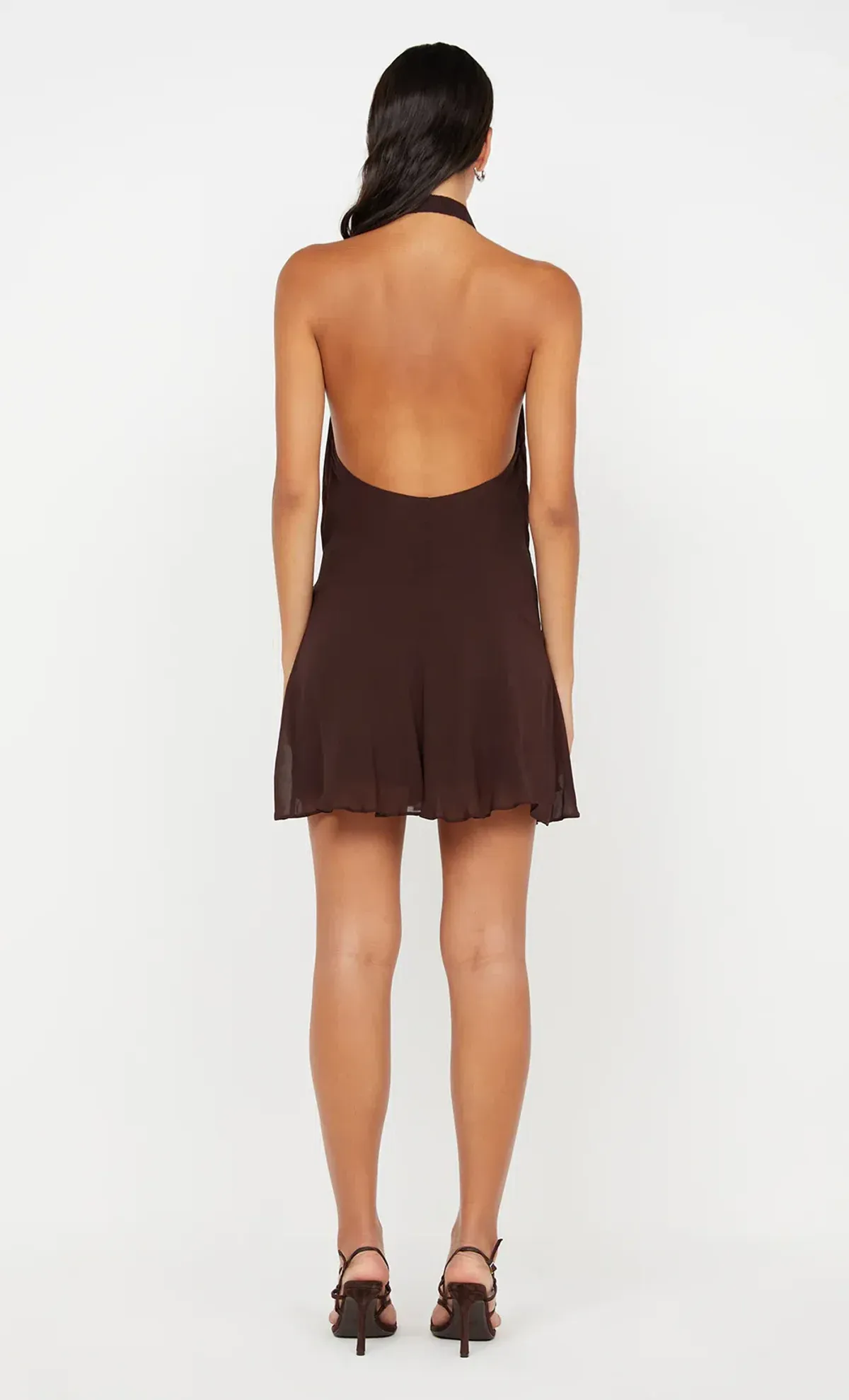 Bec & Bridge Celyse Mini Dress in Chocolate Brown Size 8 - Image 2