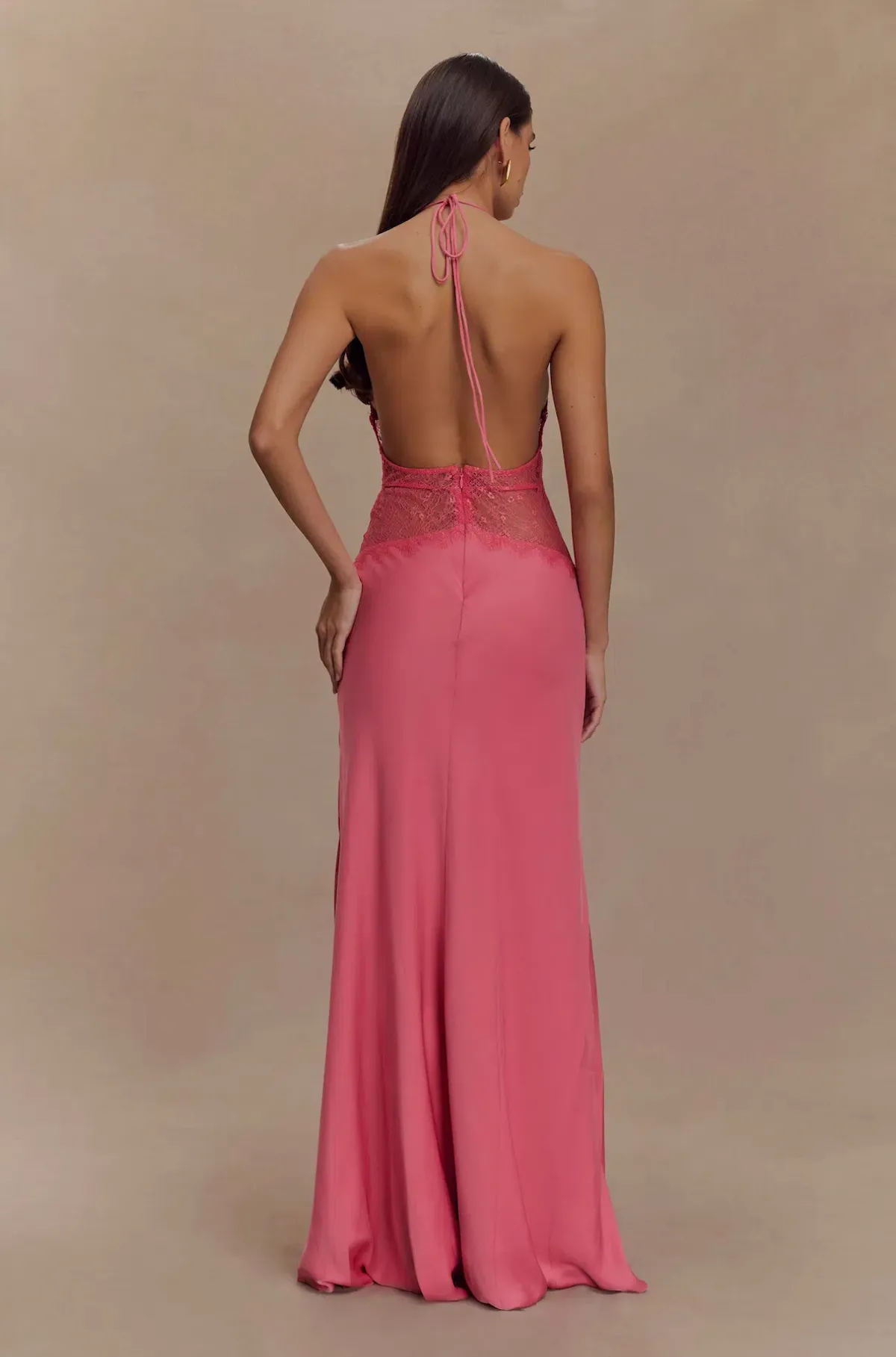 Meshki Dinah Lace and Satin Maxi Blush Rose Size S / AU 8 - Image 4