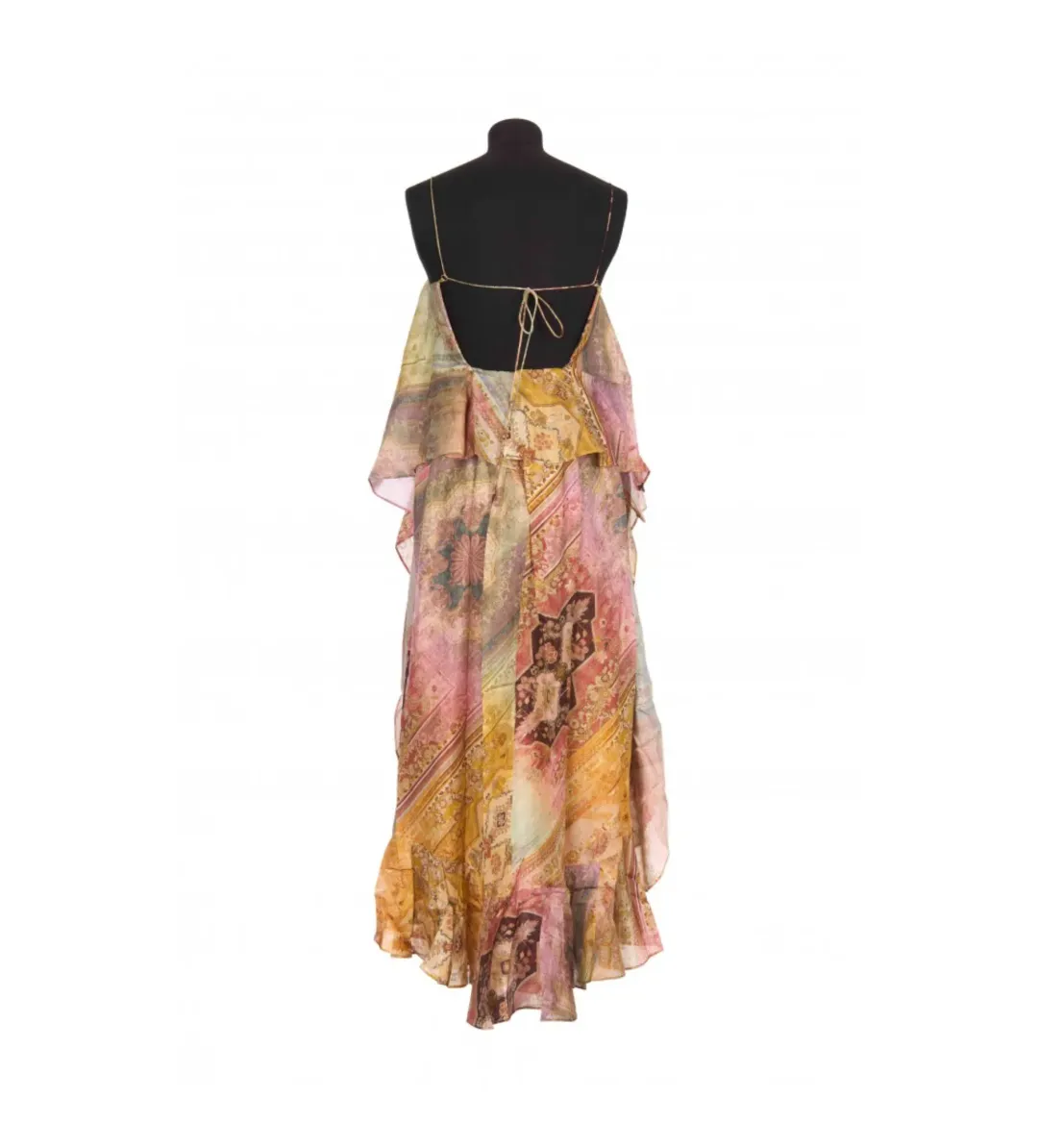 Zimmerman Tallow Ruffle Maxi Dress Multi Size 14 for rent on The Volte - main image