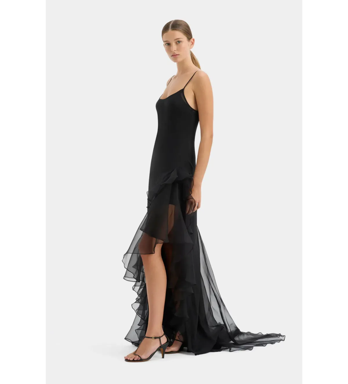 Sir The Label Sage Flounce Gown Black Size 1 / AU 8 - Image 5