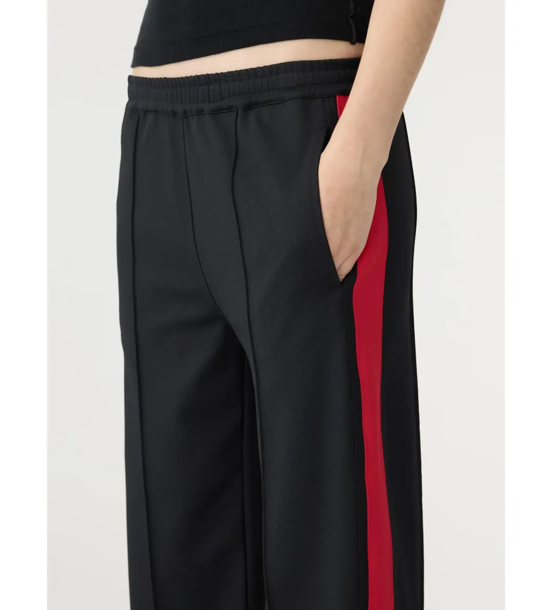 Bassike Twill Stripe Detail Pants Black Size M / AU 10 for rent on The Volte - main image