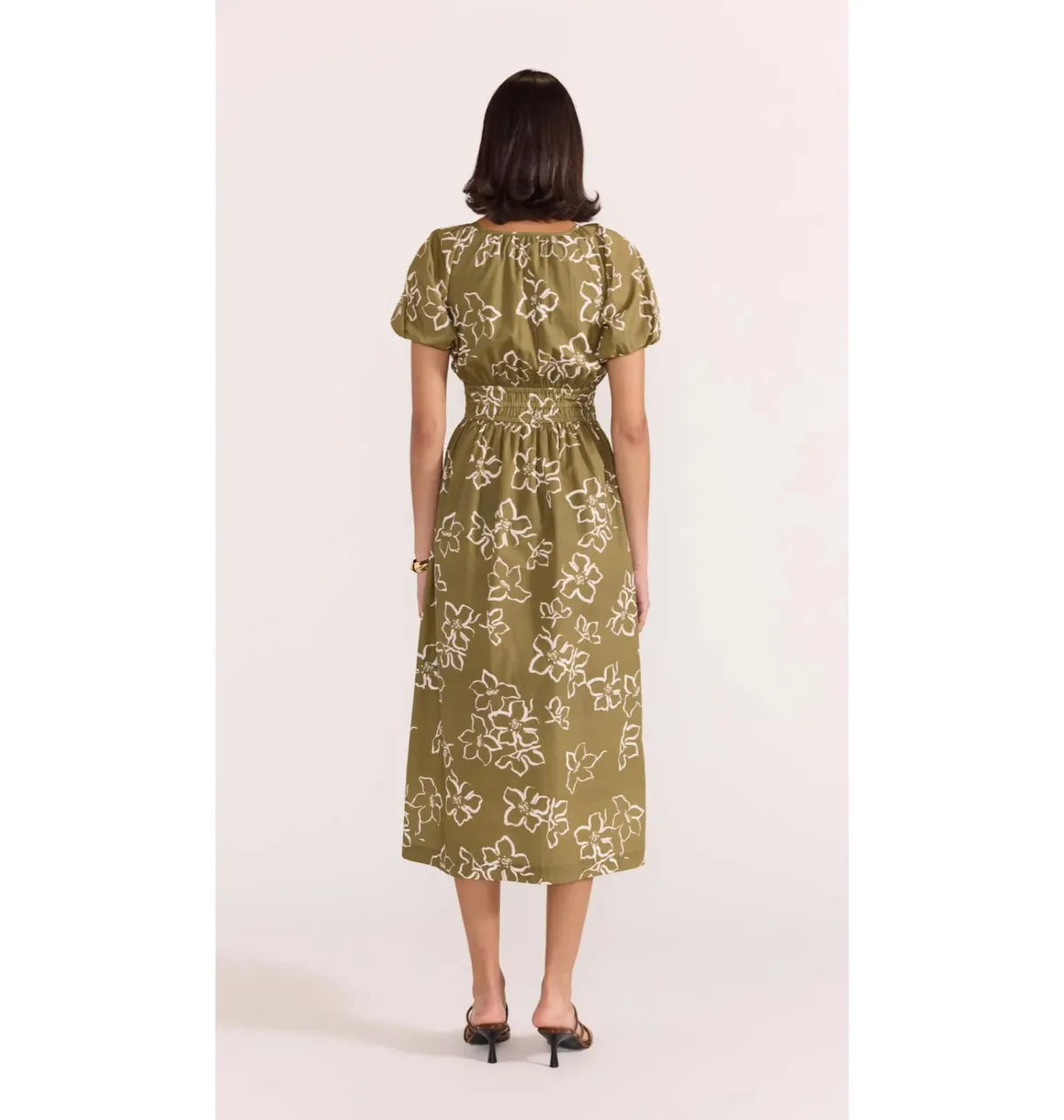 Staple The Label Ines Midi Dress Floral Size 8 - Image 3
