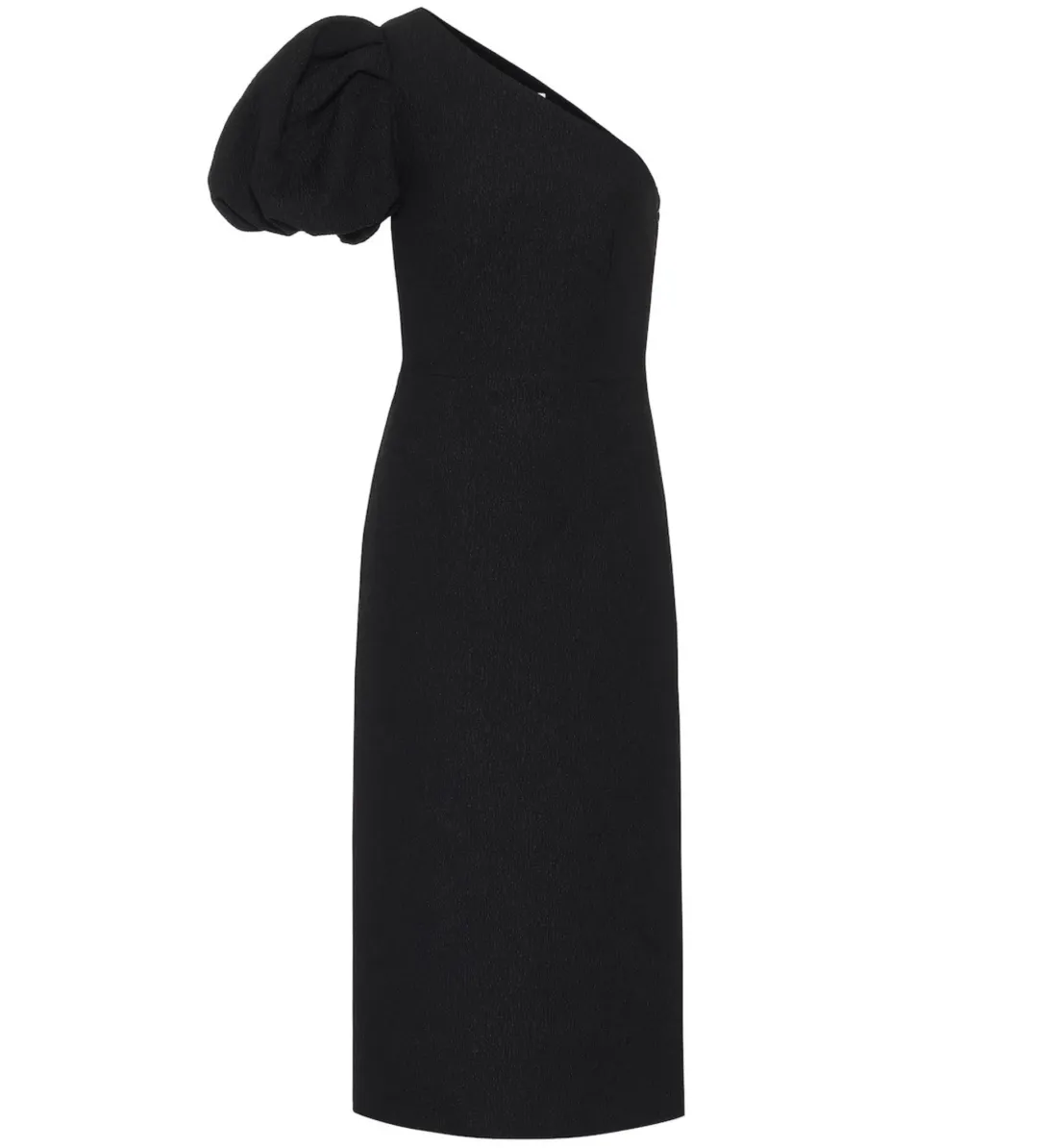 Rebecca Vallance Natalia One Sleeve Midi Dress Black Size AU 14 for rent on The Volte - main image
