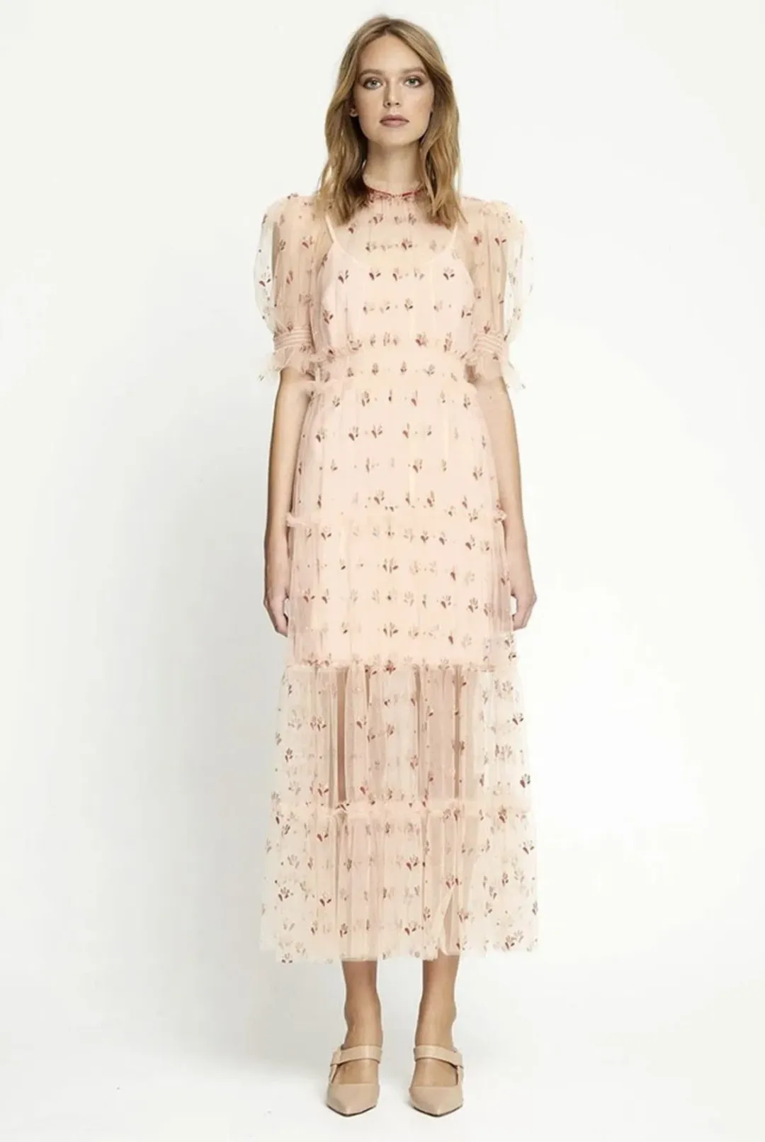 Alice McCall Cowboy Tears Midi Dress Pink Size AU 8  for rent on The Volte - main image