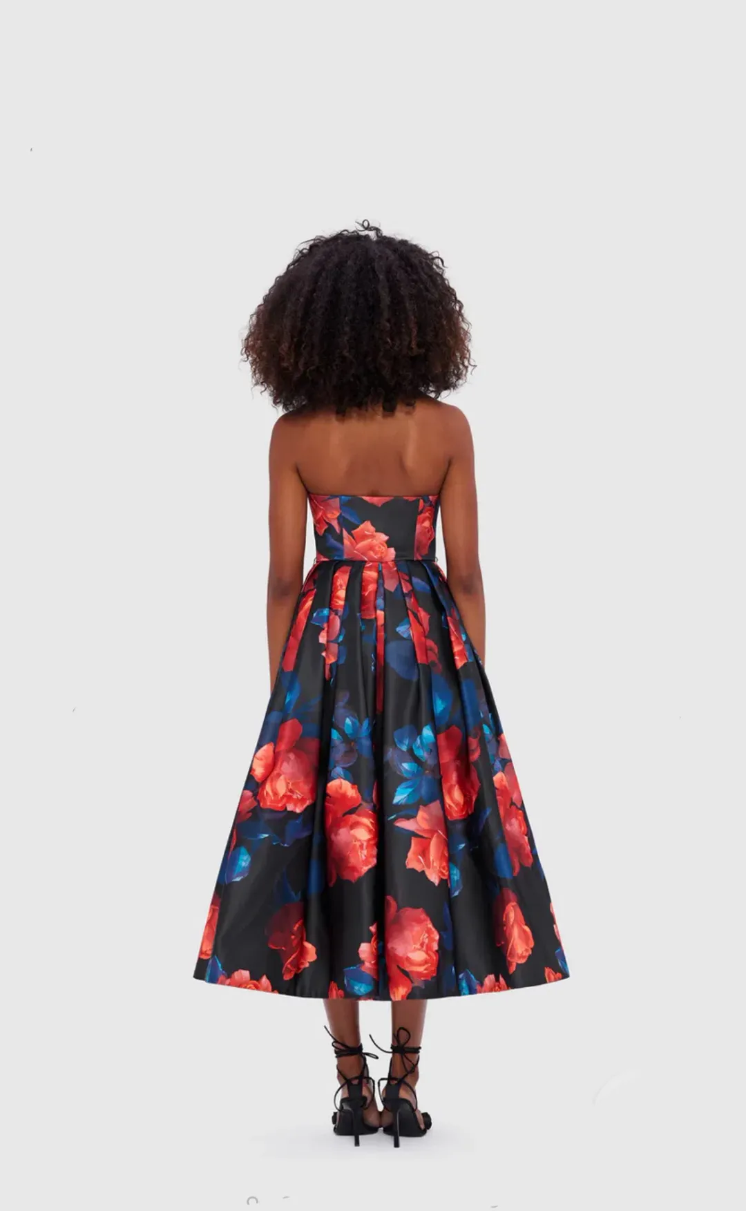 Leo Lin Norine Bustier Midi Dress Print Size 12 for rent on The Volte - main image