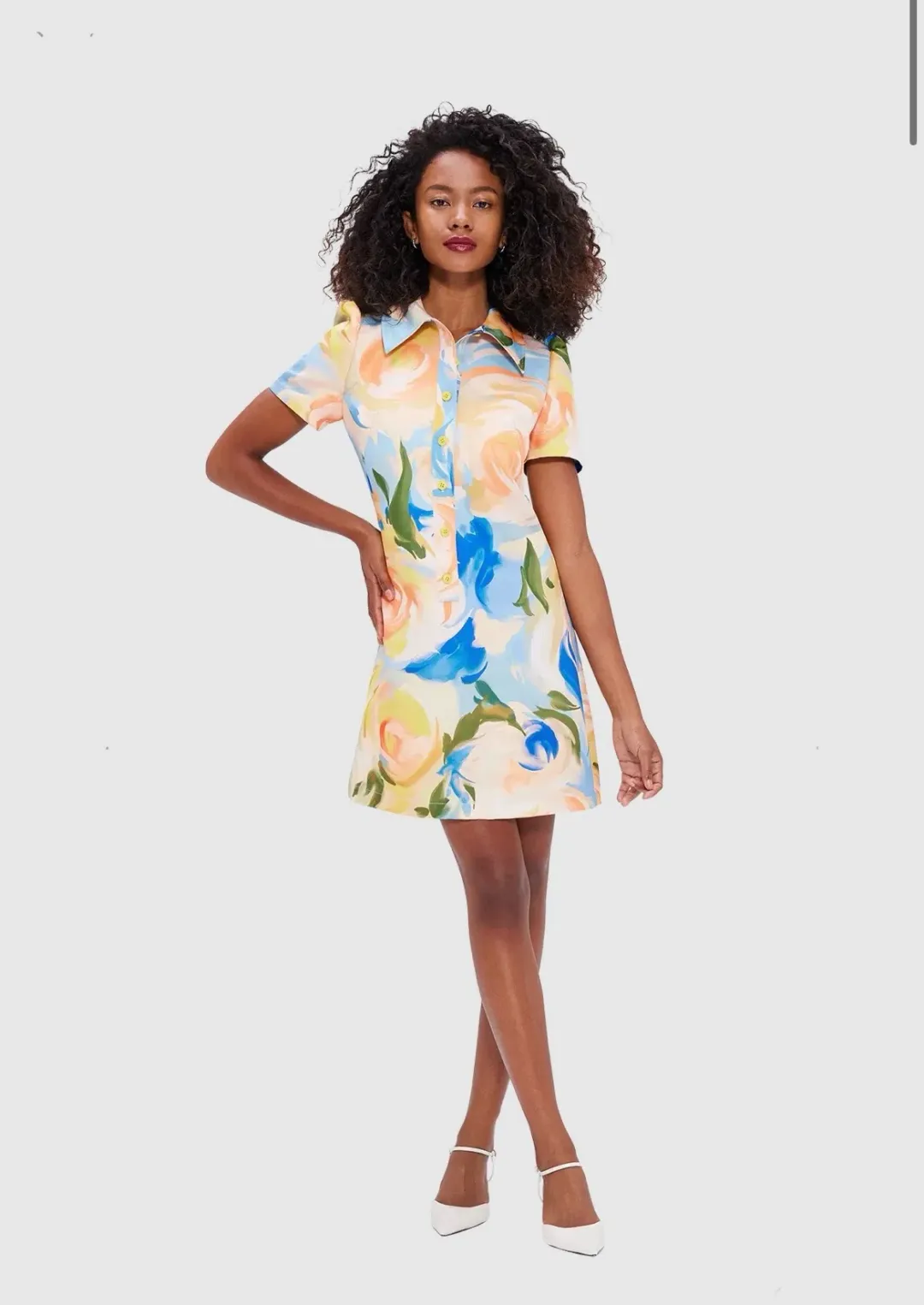 Leo Lin Brooke Mini Dress Print Size 12 for rent on The Volte - main image