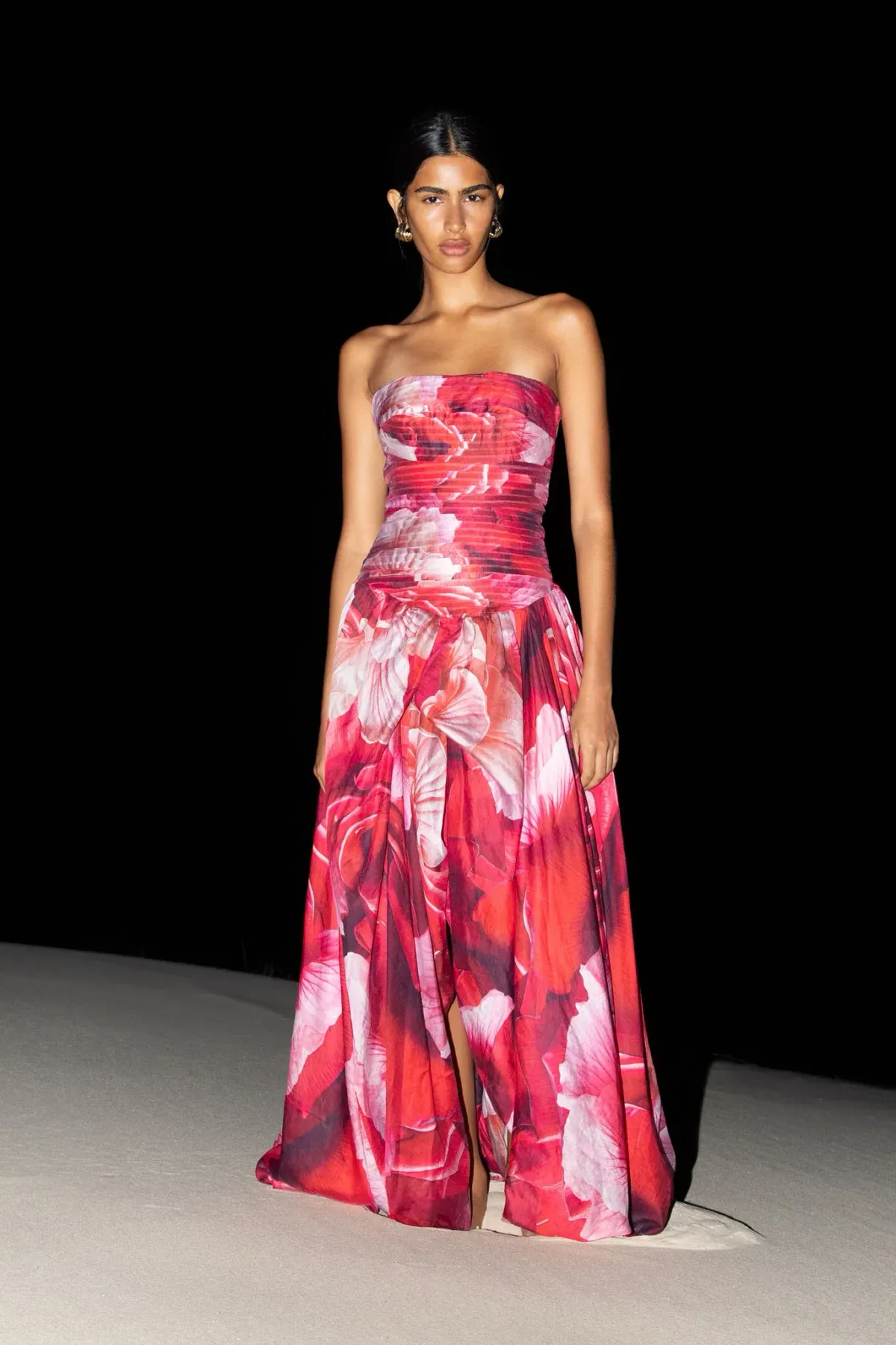 Aje Flora Gown Maxi Prismatic Floral Red Size AU 8 - Image 1