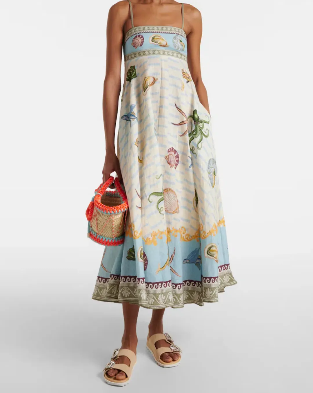 Alemais Bath House Sundress Midi Size AU 6 for rent on The Volte - main image