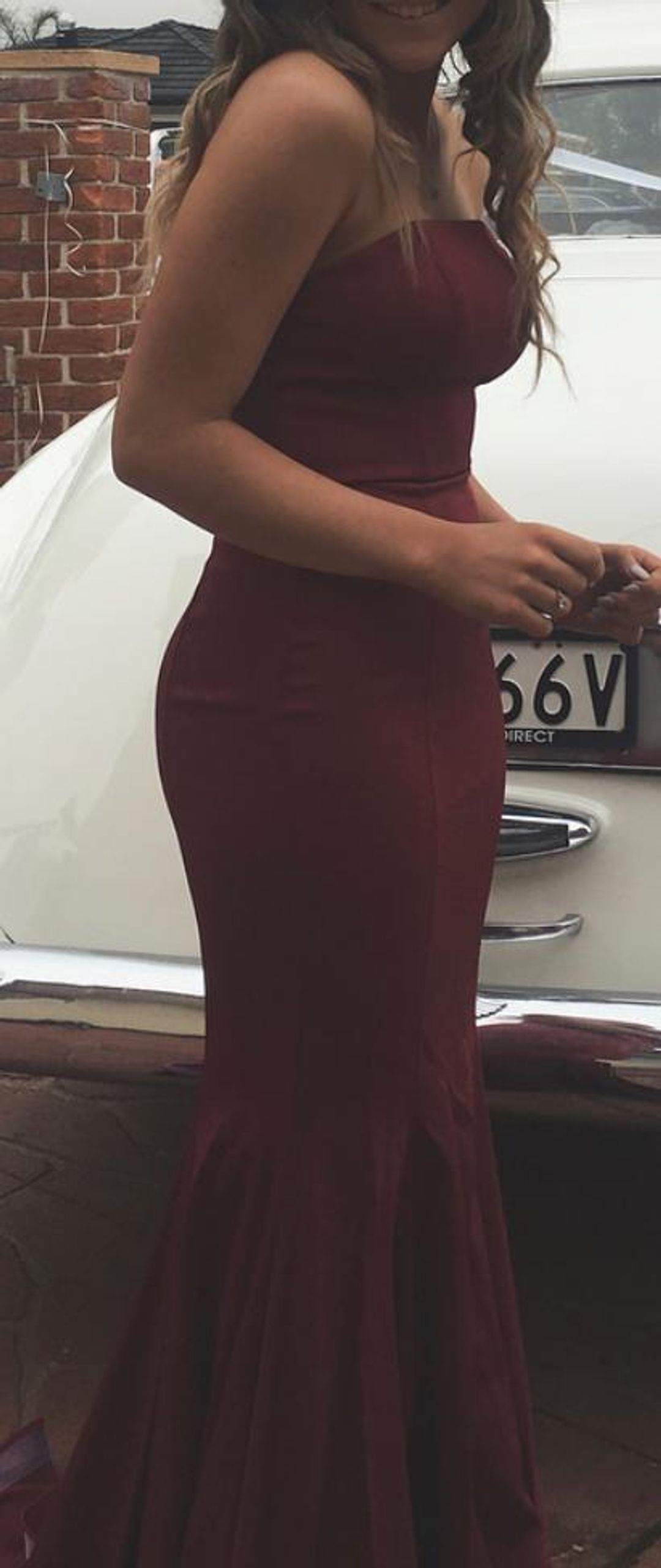 Burgundy Floor length Gown Size 8 for rent on The Volte - main image