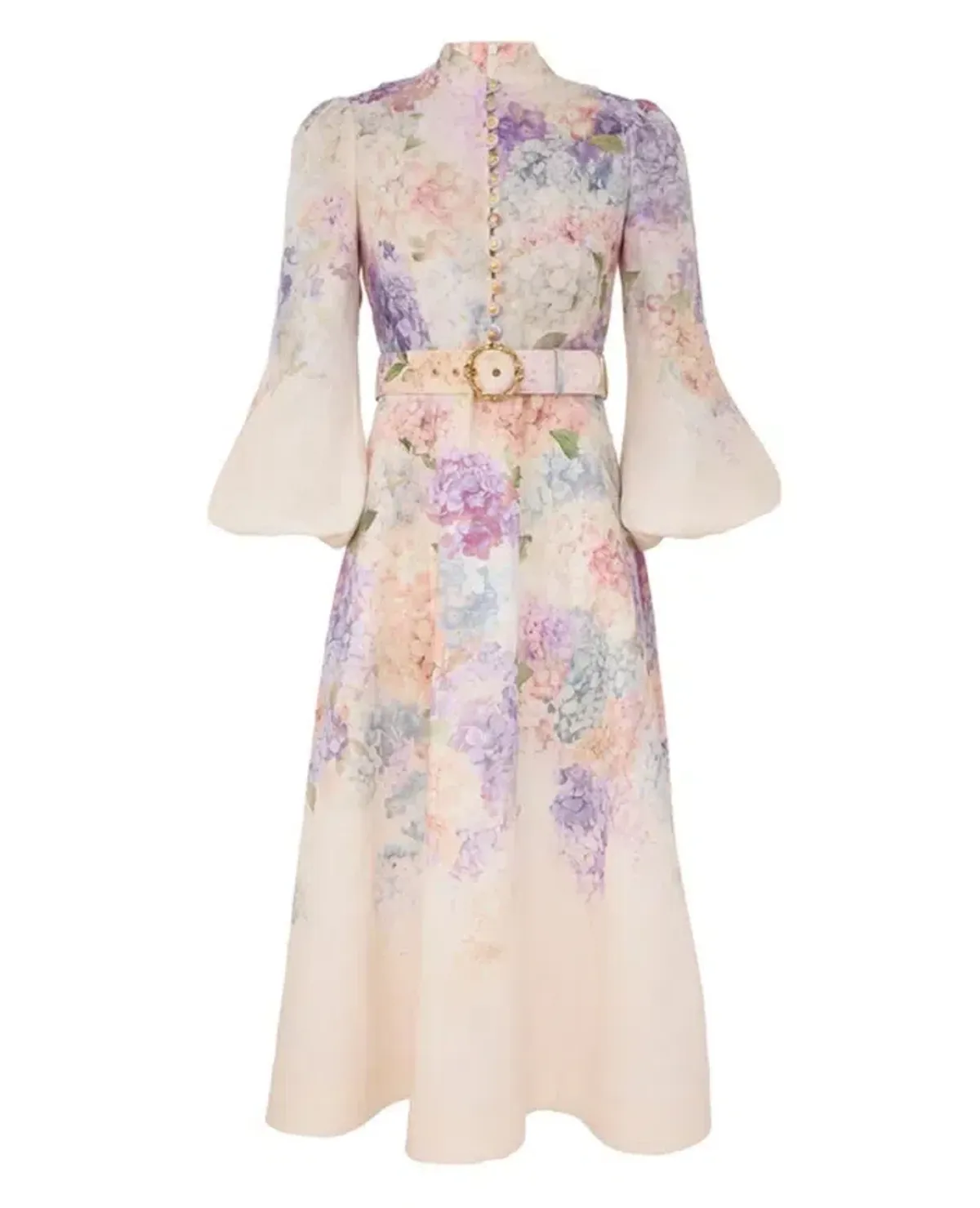Zimmermann Dawning Buttoned Midi Multi Hydrangea Size AU 14 - Image 3