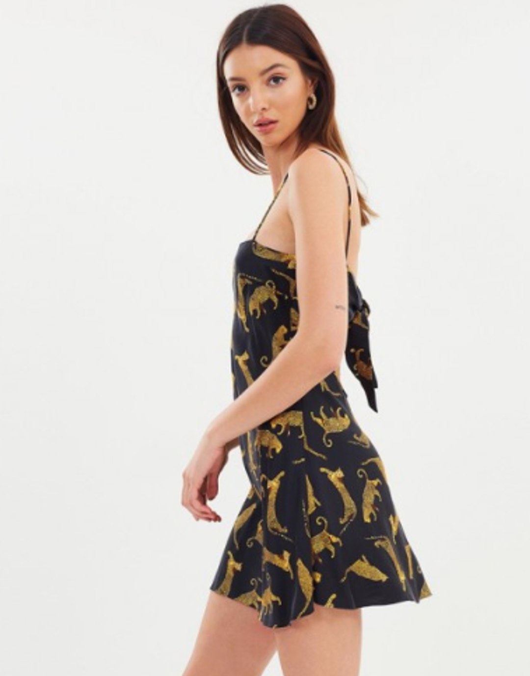 Bec & Bridge Conga Beat Mini Casual Dress Black/Print Size 6 for rent on The Volte - main image