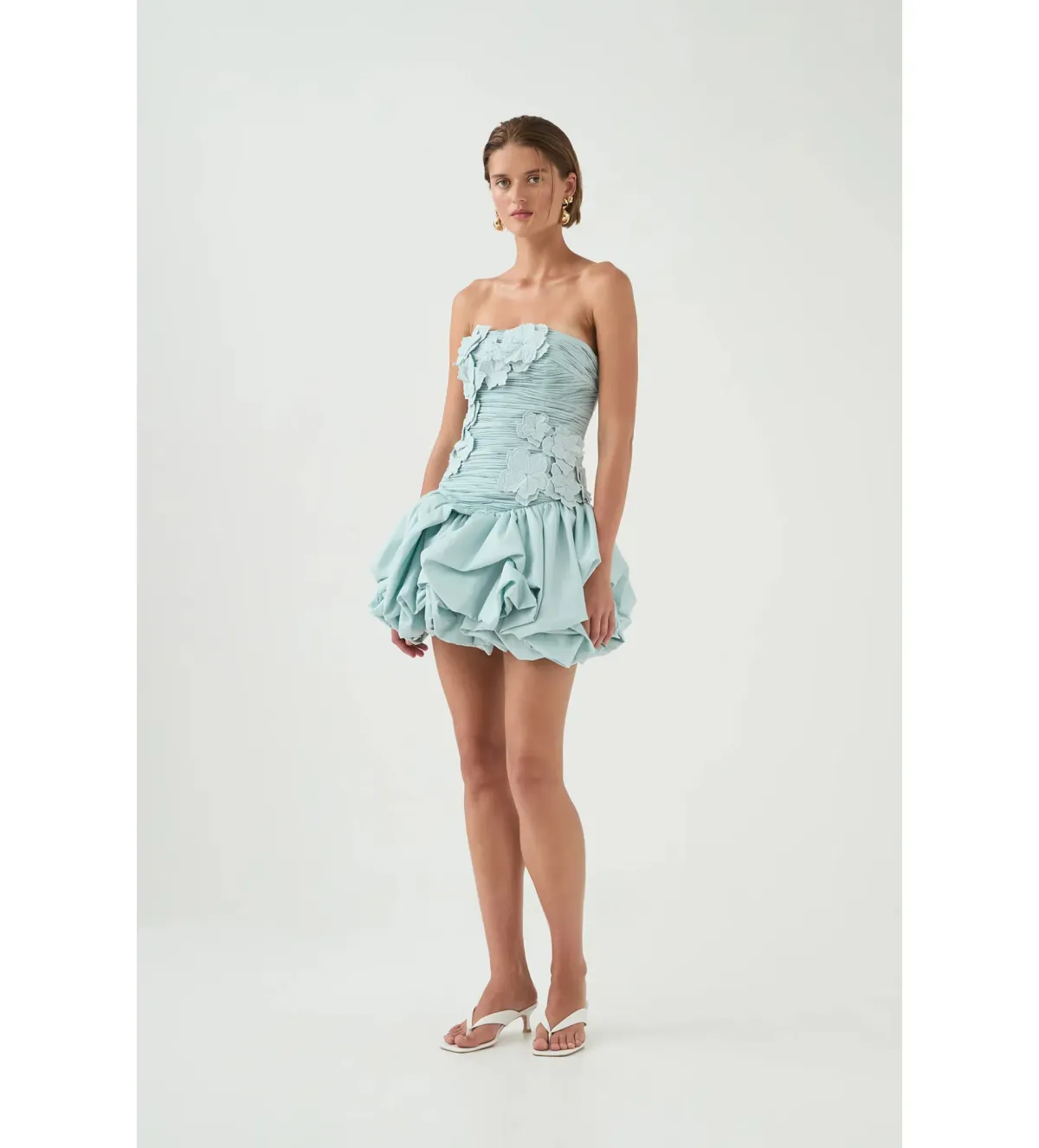 Aje Splendour Mini Dress in Silver Blue Size 12 - Image 2