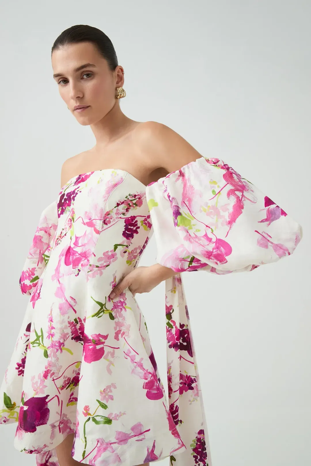 Aje Incarnation Mini Dress Fresh Flora Size 14 for rent on The Volte - main image