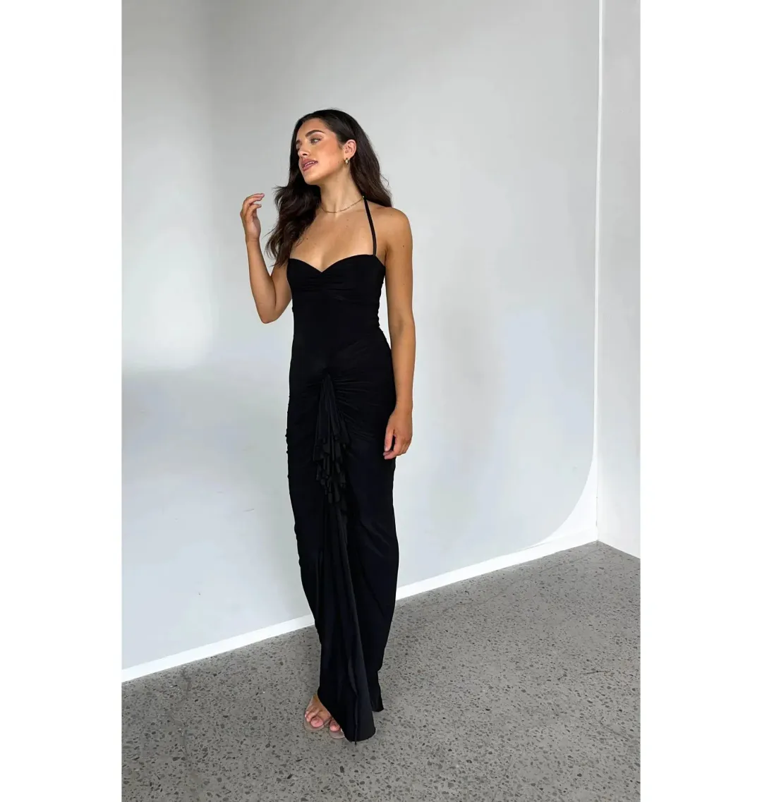 Natalie Rolt Shontae Gown Black Size XS/AU 6 for rent on The Volte - main image