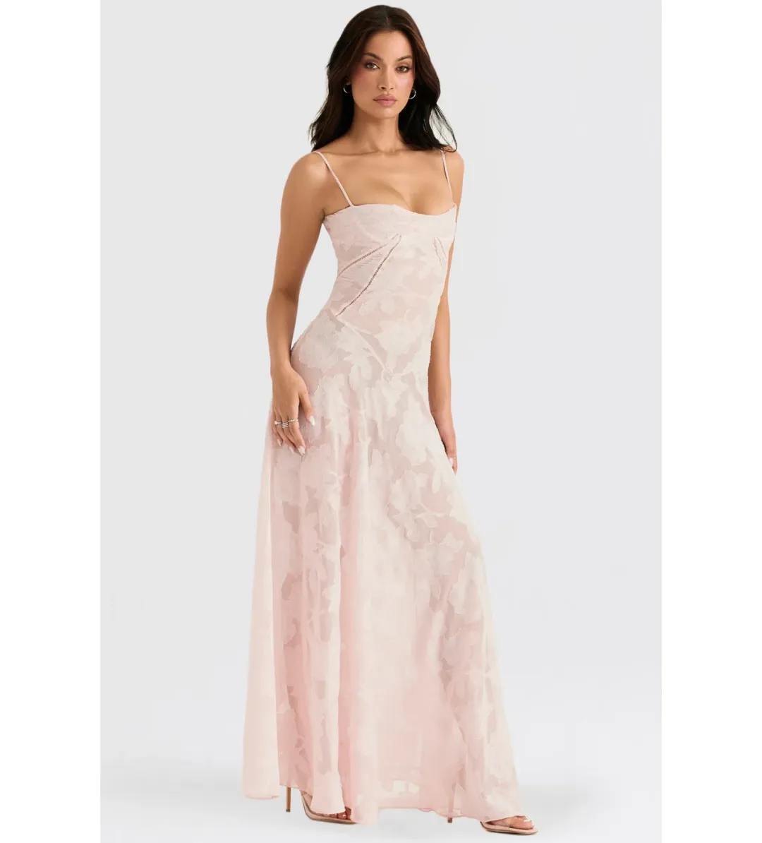 House of CB Seren Maxi Dress Pink Size XS / AU 6 for rent on The Volte - main image