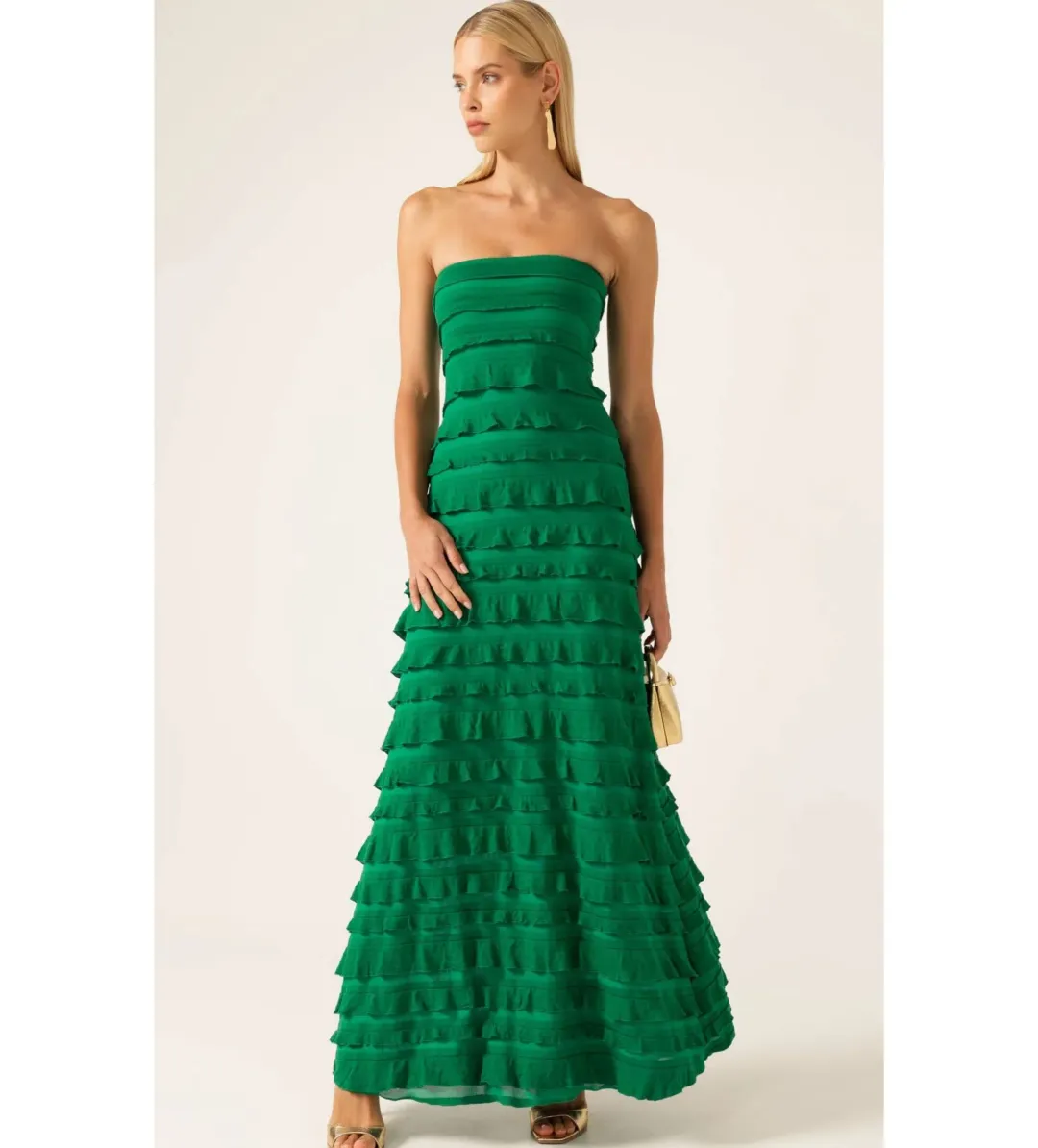 Sacha Drake Maddison Dress in Emerald Size 10 for rent on The Volte - main image