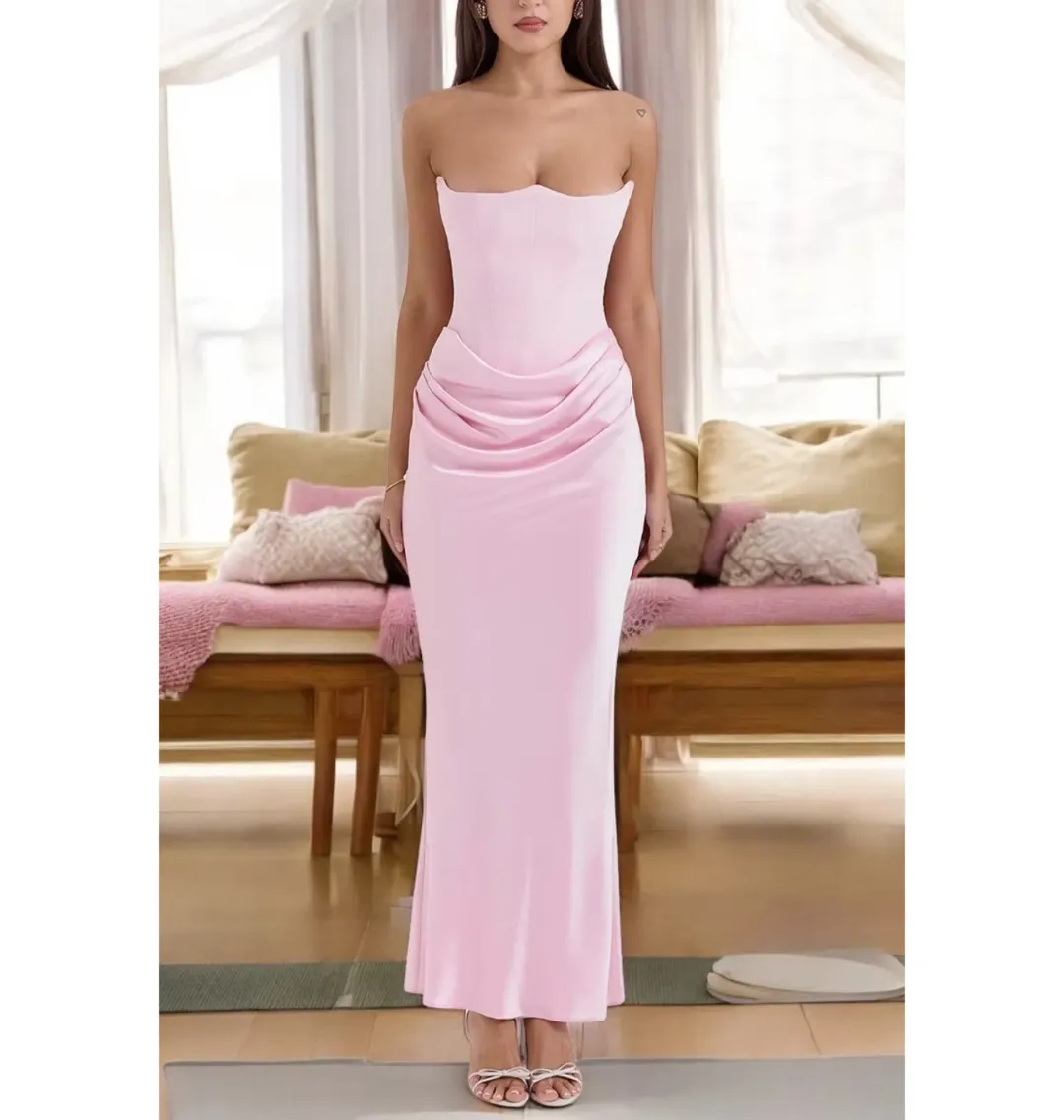 House of CB Persephone Maxi Dress Petite Rose Shadow Size S / AU 8 for rent on The Volte - main image