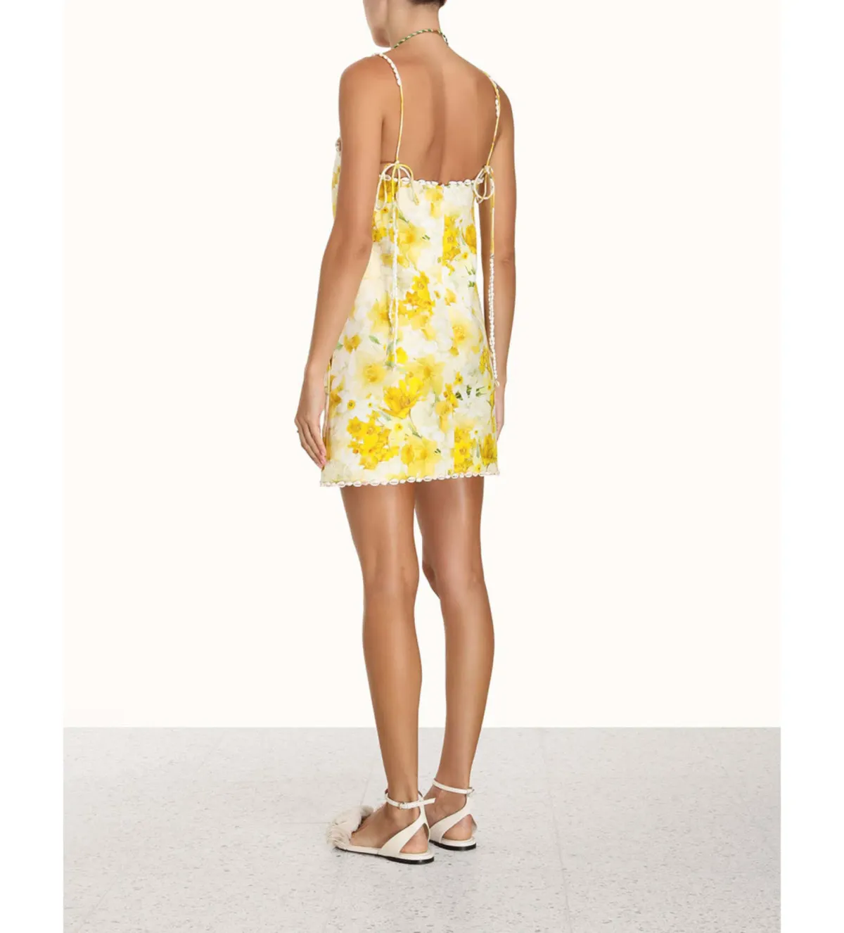 Zimmermann Wonderland Shell Shift Dress in yellow Size 1/ AU 10 - Image 2