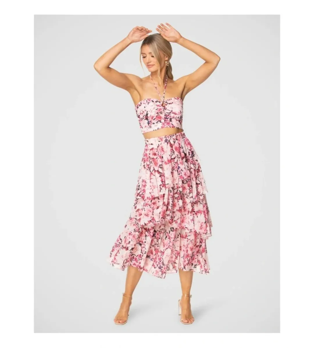 Pilgram Prima Rosa Set in Pink Size 12 for rent on The Volte - main image