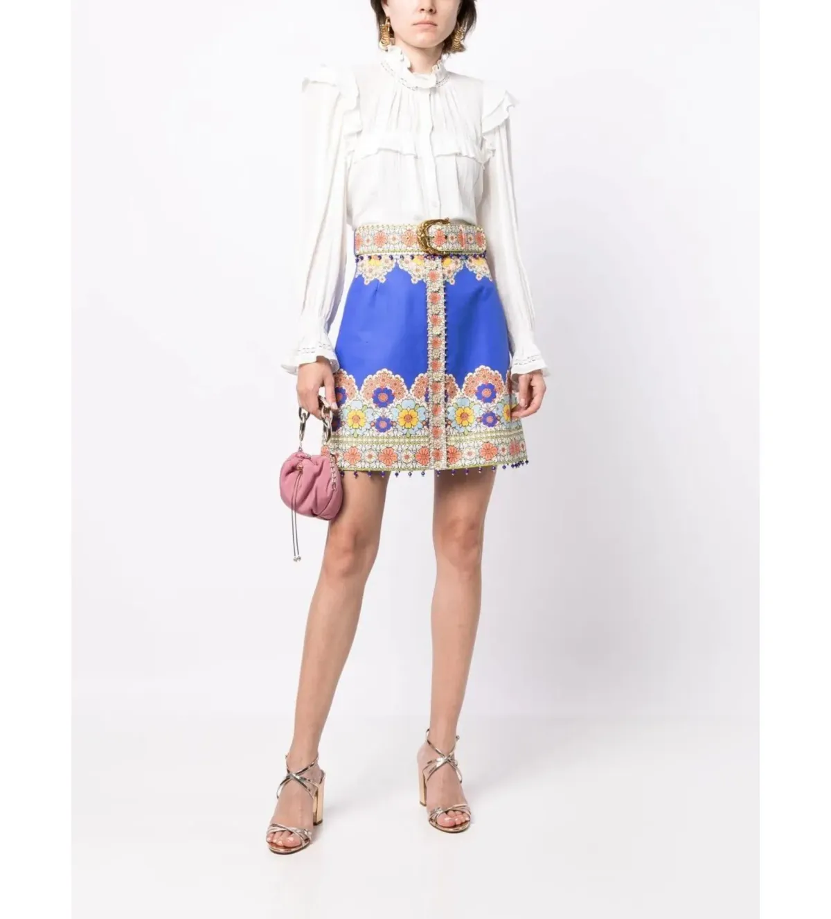 Zimmermann Cosmic Capricorn Mini Skirt in Blue Size 1/ AU 10  - Image 1