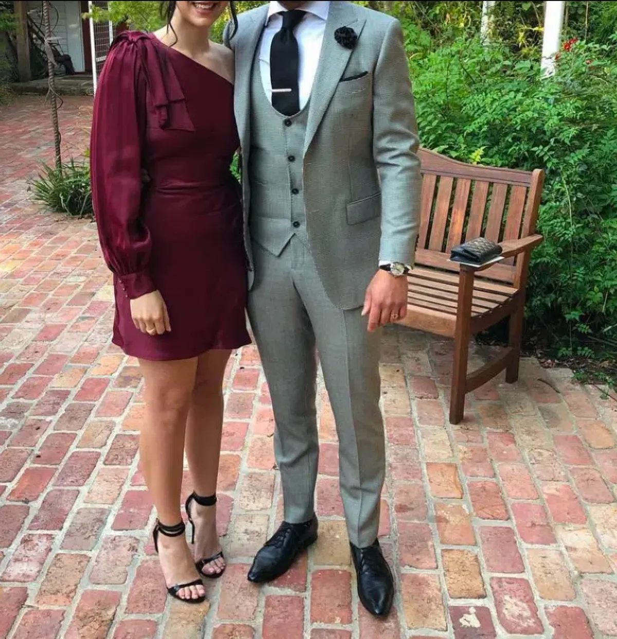 Zimmermann Maples Bow Mini Dress in Burgundy in Size 0/ AU 6 - Image 2