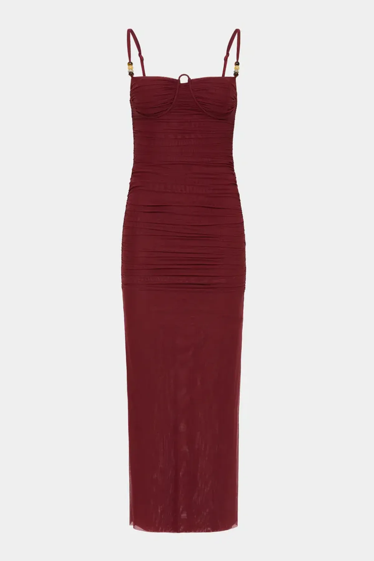 Sir Jacques Beaded Midi Dress Berry Size 1 / Size AU 8 - Image 4
