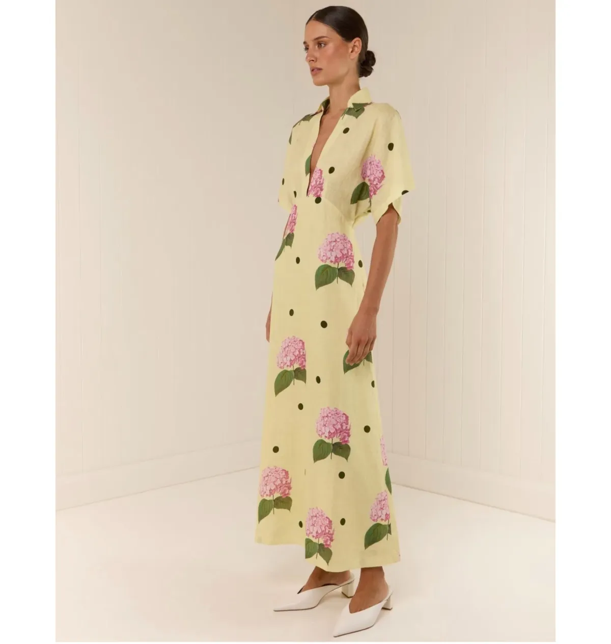 Palm Noosa Jasmine Dress Yellow Floral Size 8 - Image 2