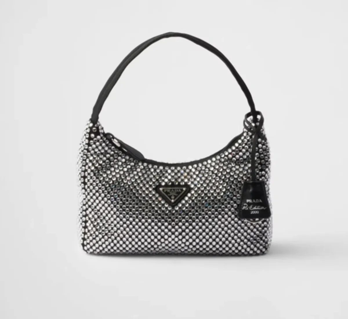 Prada Reedition Crystal Studded Black Bag - Image 1