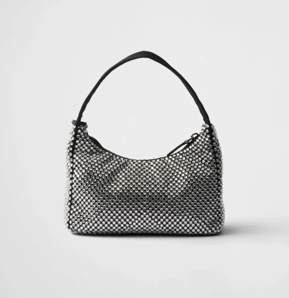 Prada Reedition Crystal Studded Black Bag - Image 2