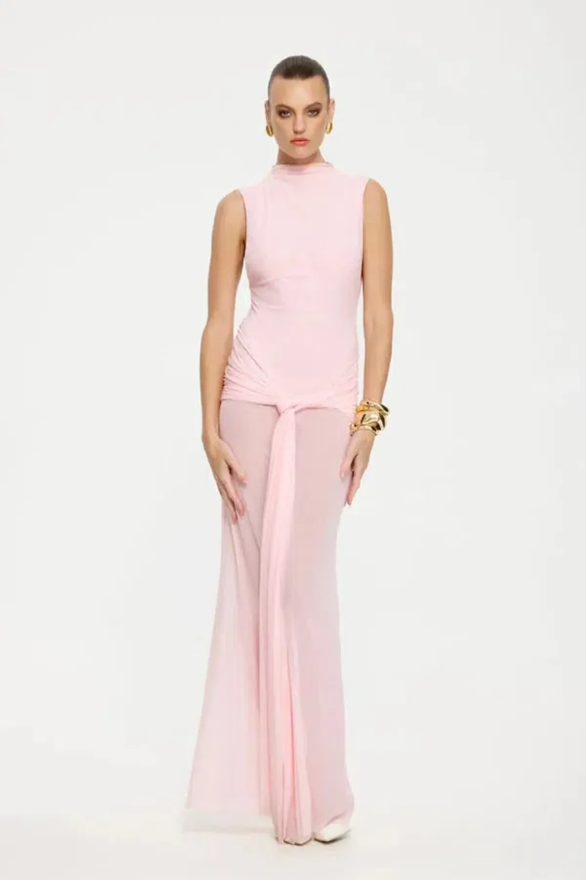 Effie Kats Roza Maxi Dress In Petal Pink Size M/AU 10 - Image 2