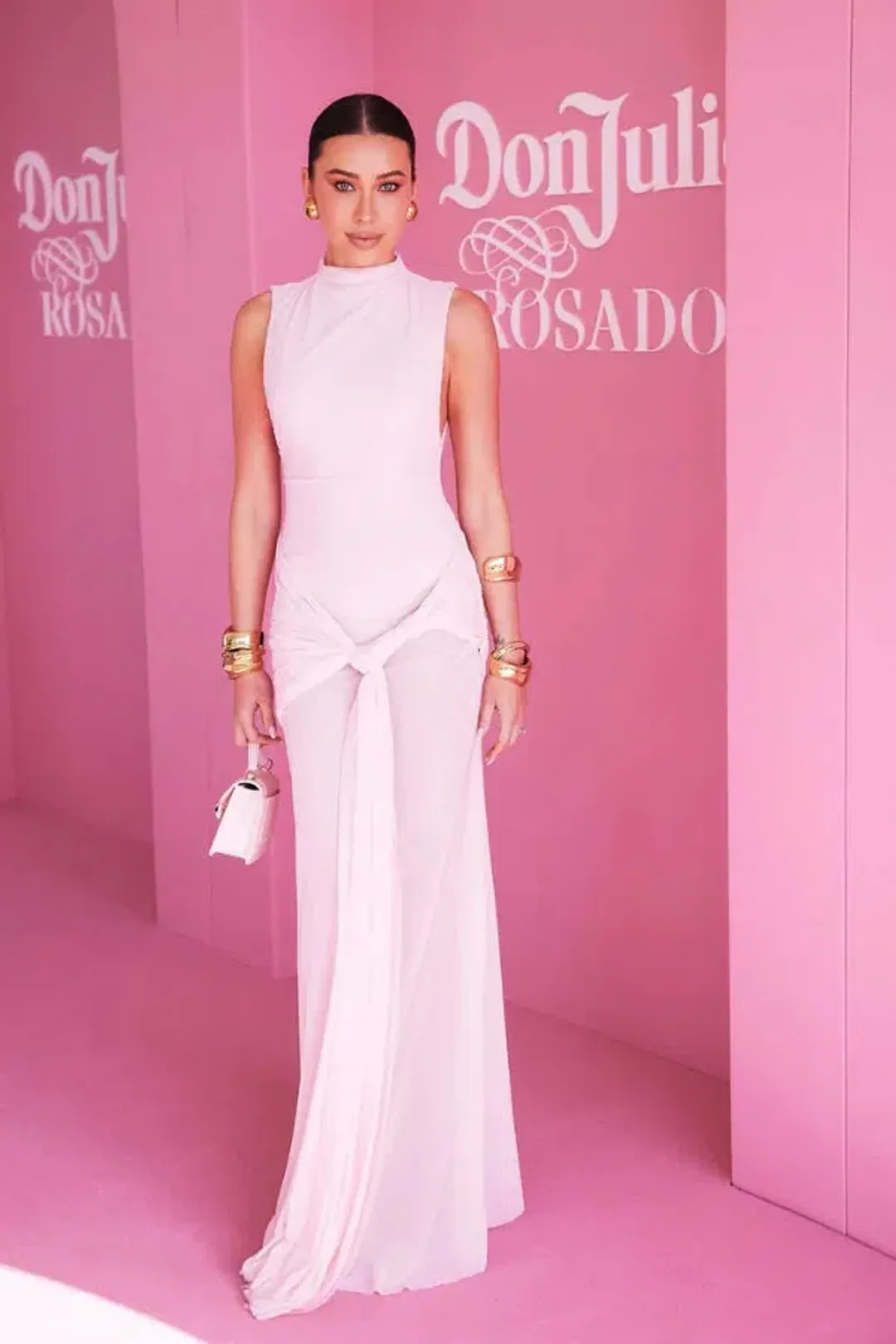 Effie Kats Roza Maxi Dress In Petal Pink Size M/AU 10 for rent on The Volte - main image