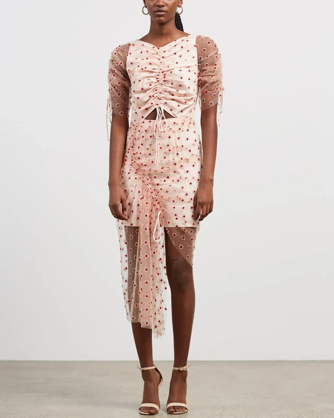 Alice McCall Stardust Mini Dress Blush Multi Size 8  for rent on The Volte - main image