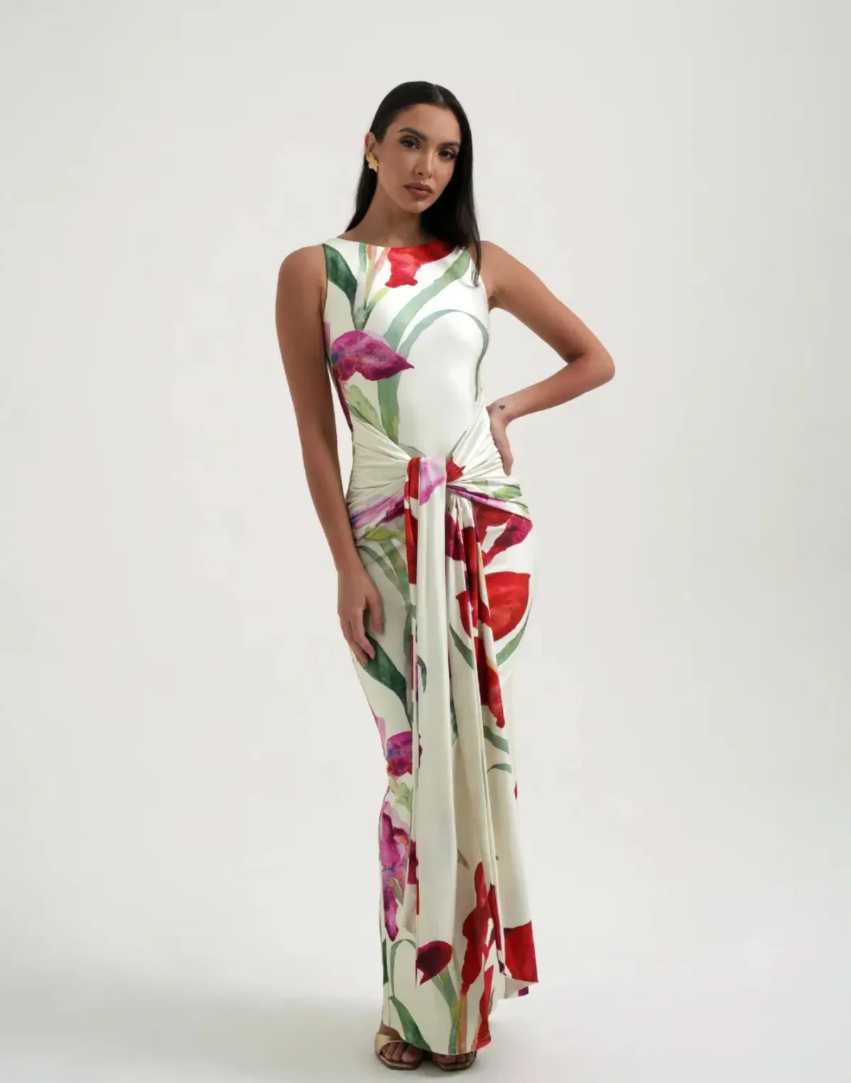 Sydney Lane Skye Wrap Maxi Dress Print Size S / AU 8 - Image 1