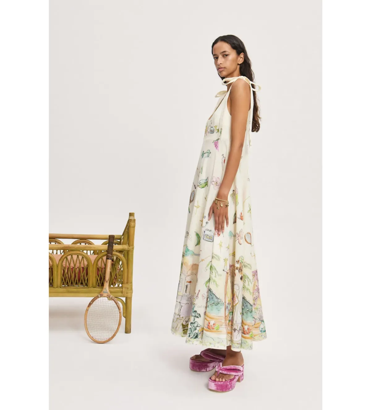 Alemais Anouk Ballet Sundress in white Size AU 16 - Image 2